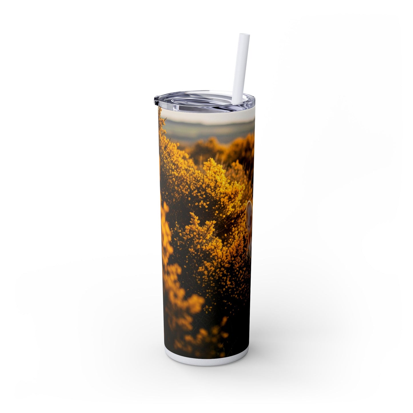 Pembroke Welsh Corgi Skinny Tumbler with Straw, 20oz