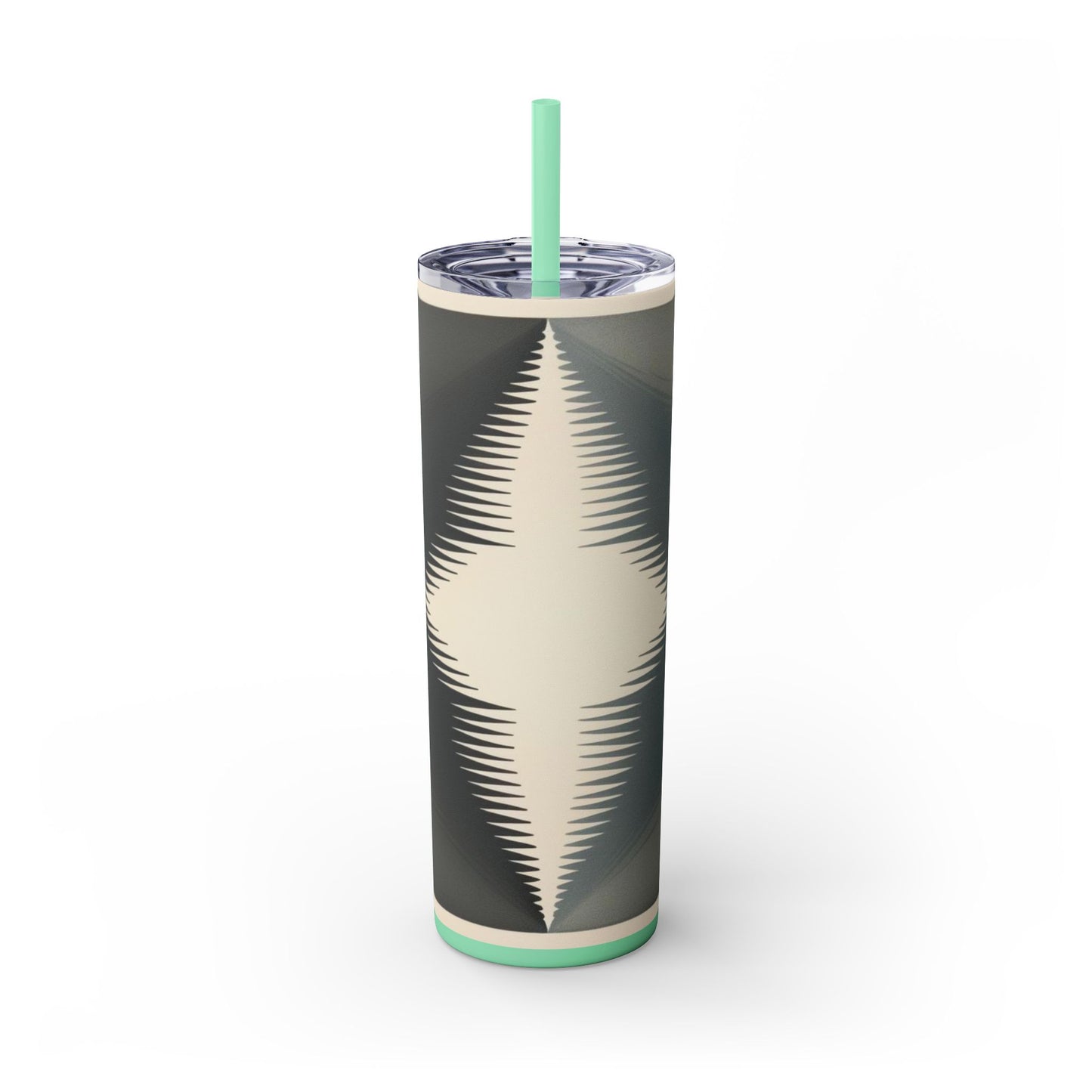 Optical Illusion Skinny Tumbler with Straw, 20oz