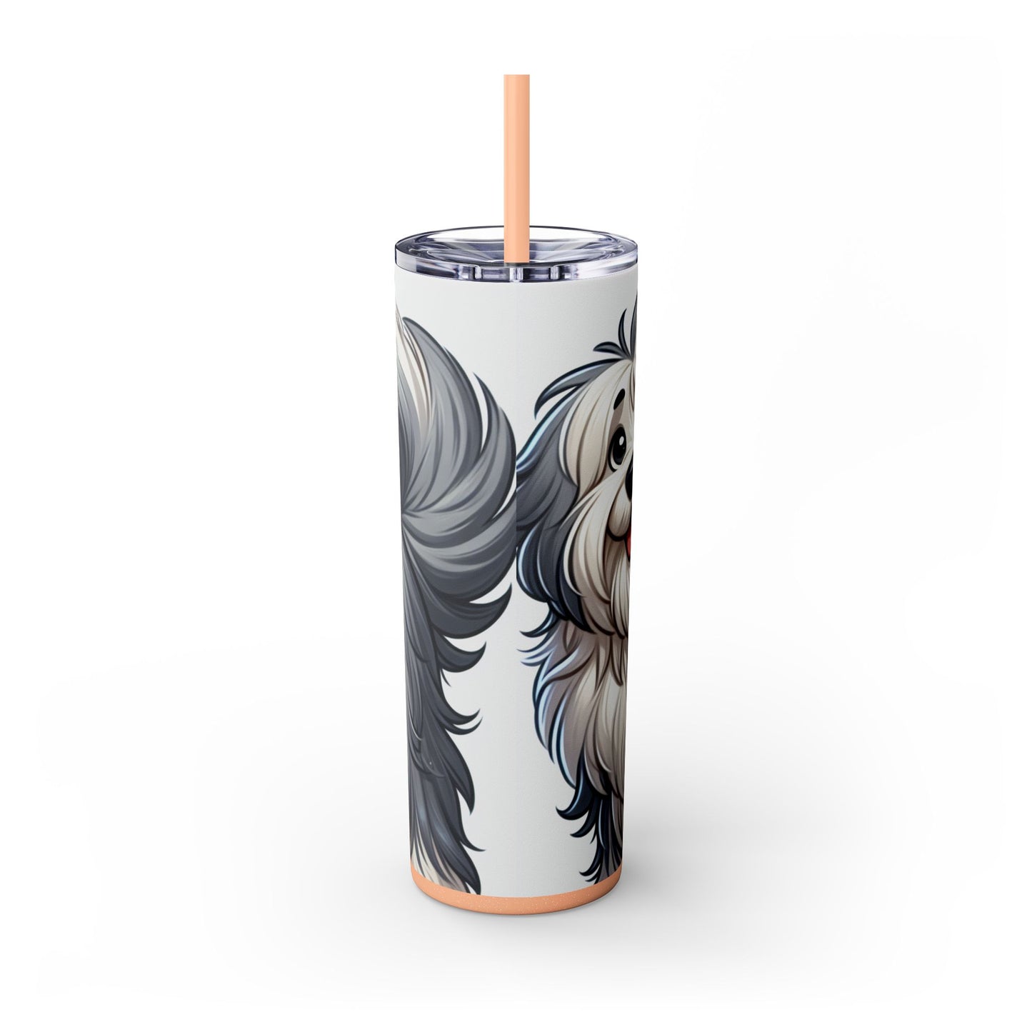 Old English Sheepdog Tumbler with Straw, 20oz