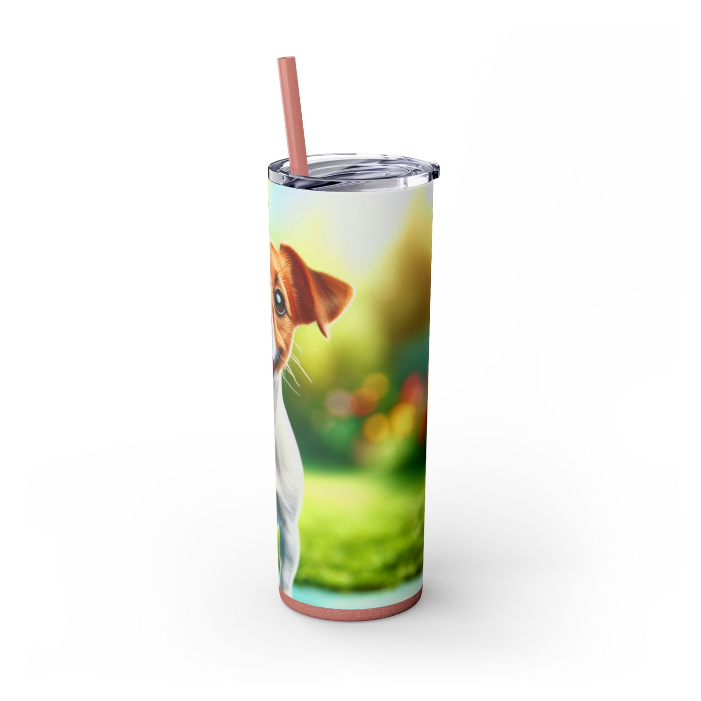 Jack Russell Terrier Tumbler with Straw, 20oz