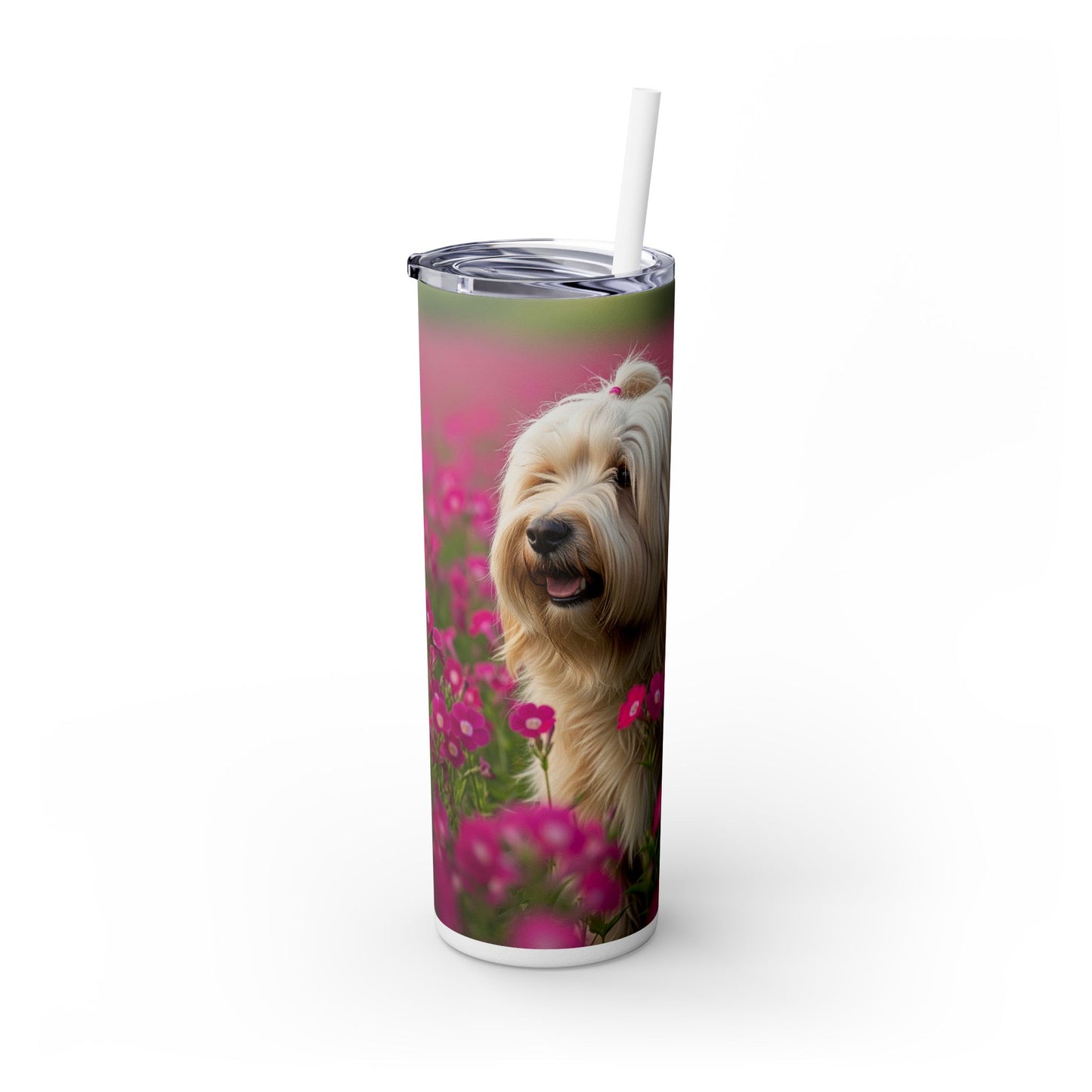 Tibetan Terrier Tumbler with Straw, 20oz
