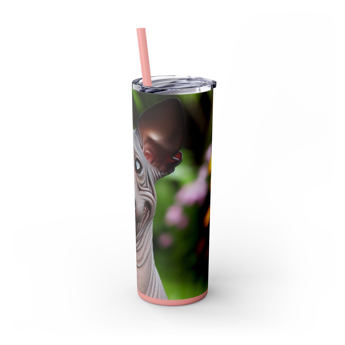 Peruvian Hairless Dog Skinny Tumbler with Straw, 20oz