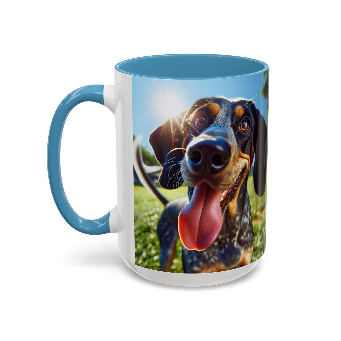 Bluetick Coonhound Accent Coffee Mug - Perfect Gift for Dog Lovers