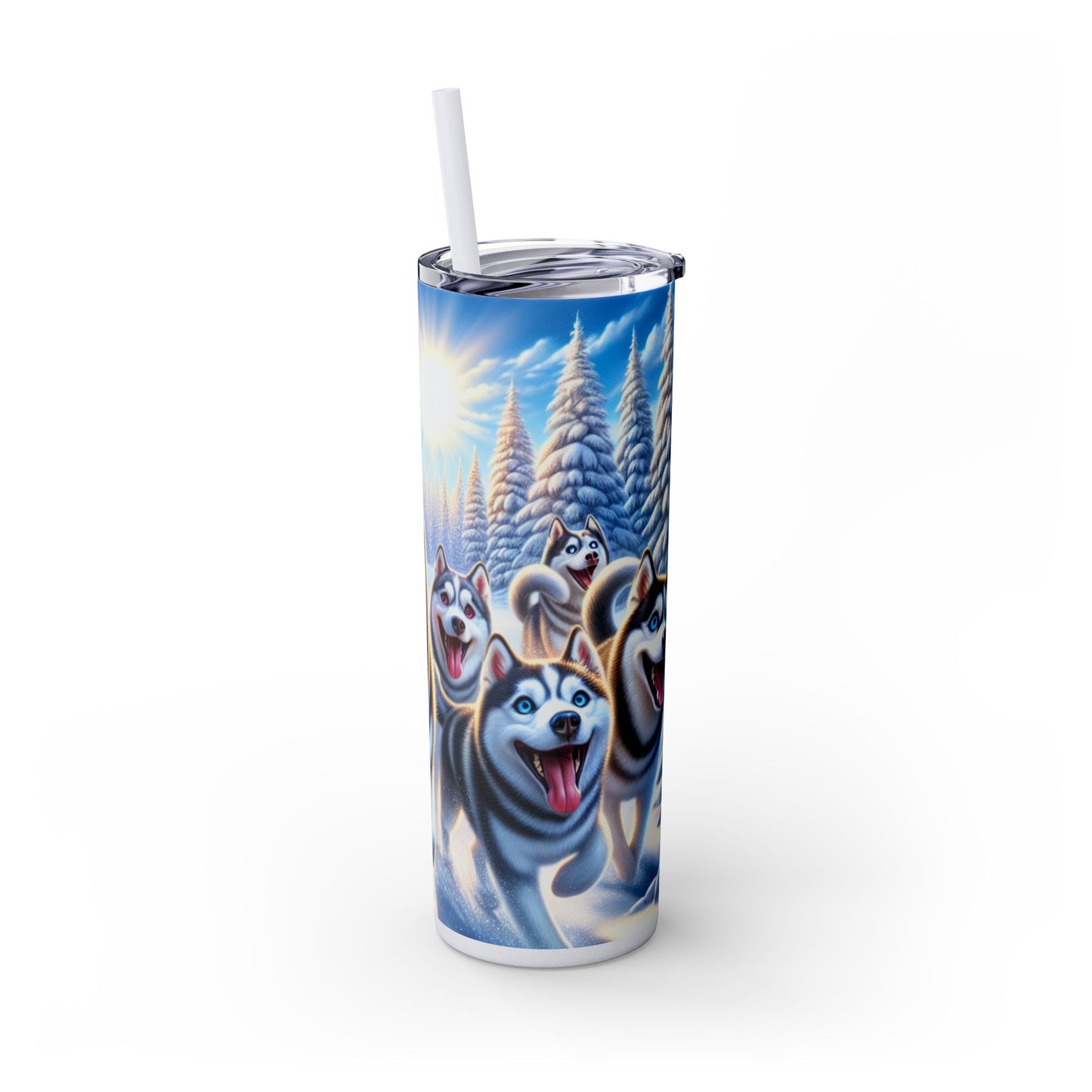 Siberian Husky Tumbler with Straw, 20oz