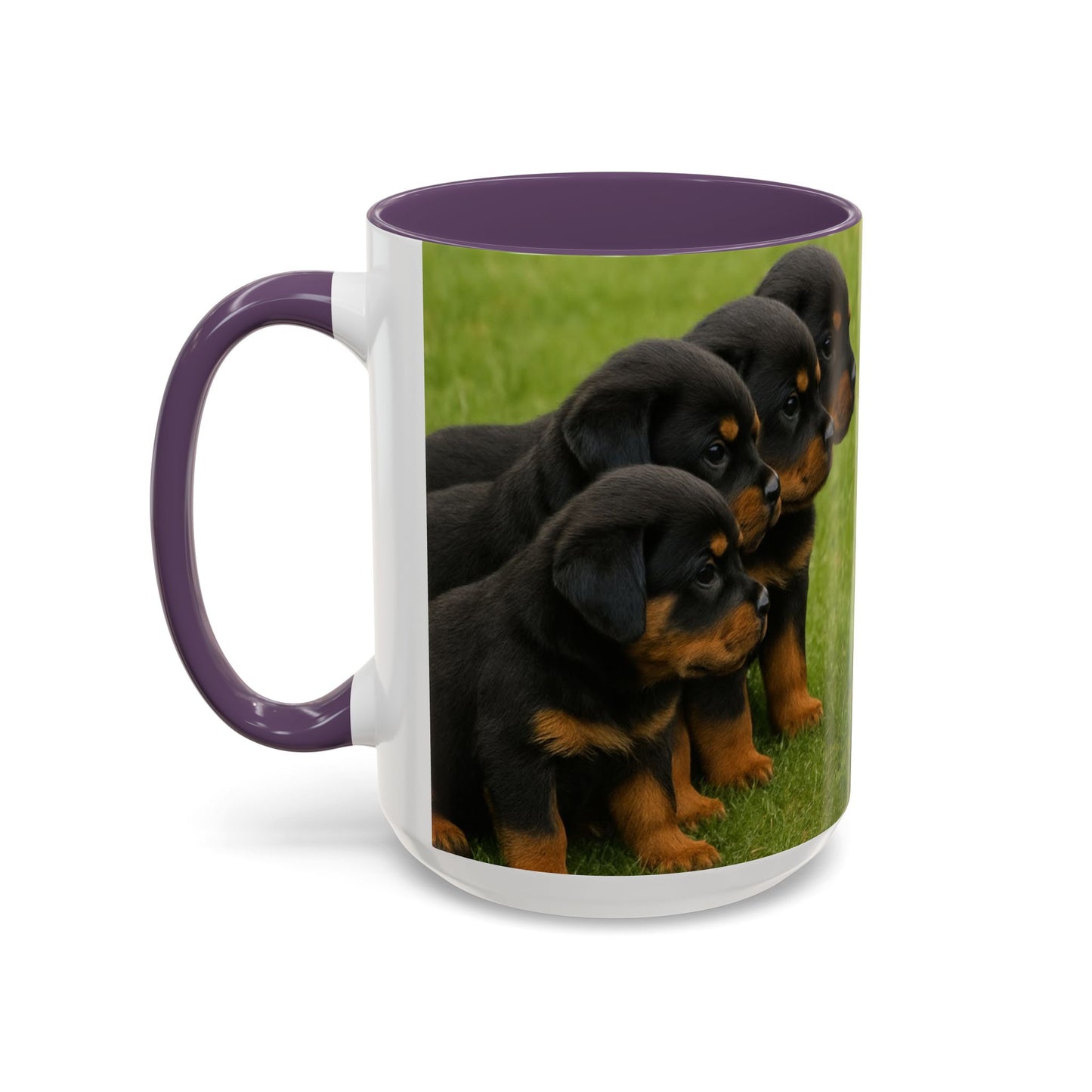 Rottweiler puppies Accent Coffee Mug - Perfect Gift for Dog Lovers