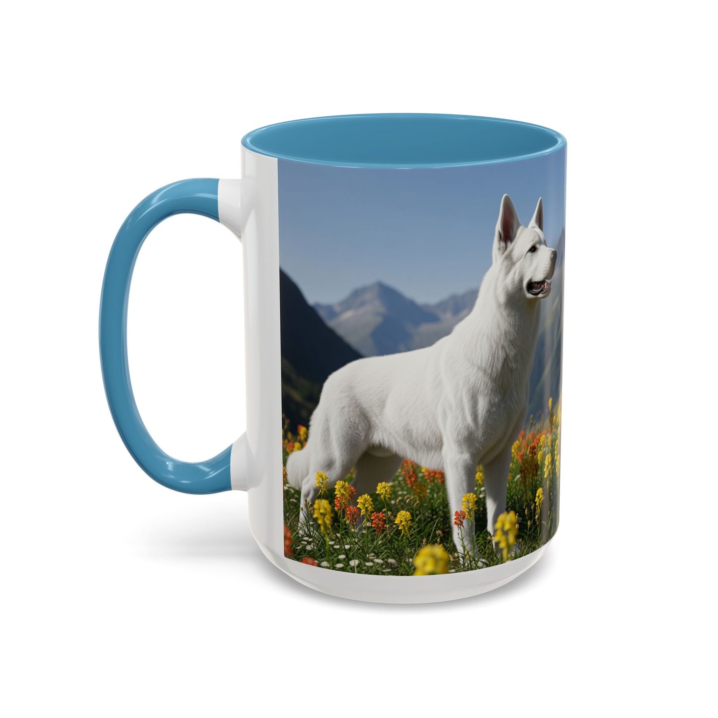 White Swiss Shepherd Dog Accent Coffee Mug - Perfect Gift for Dog Lovers