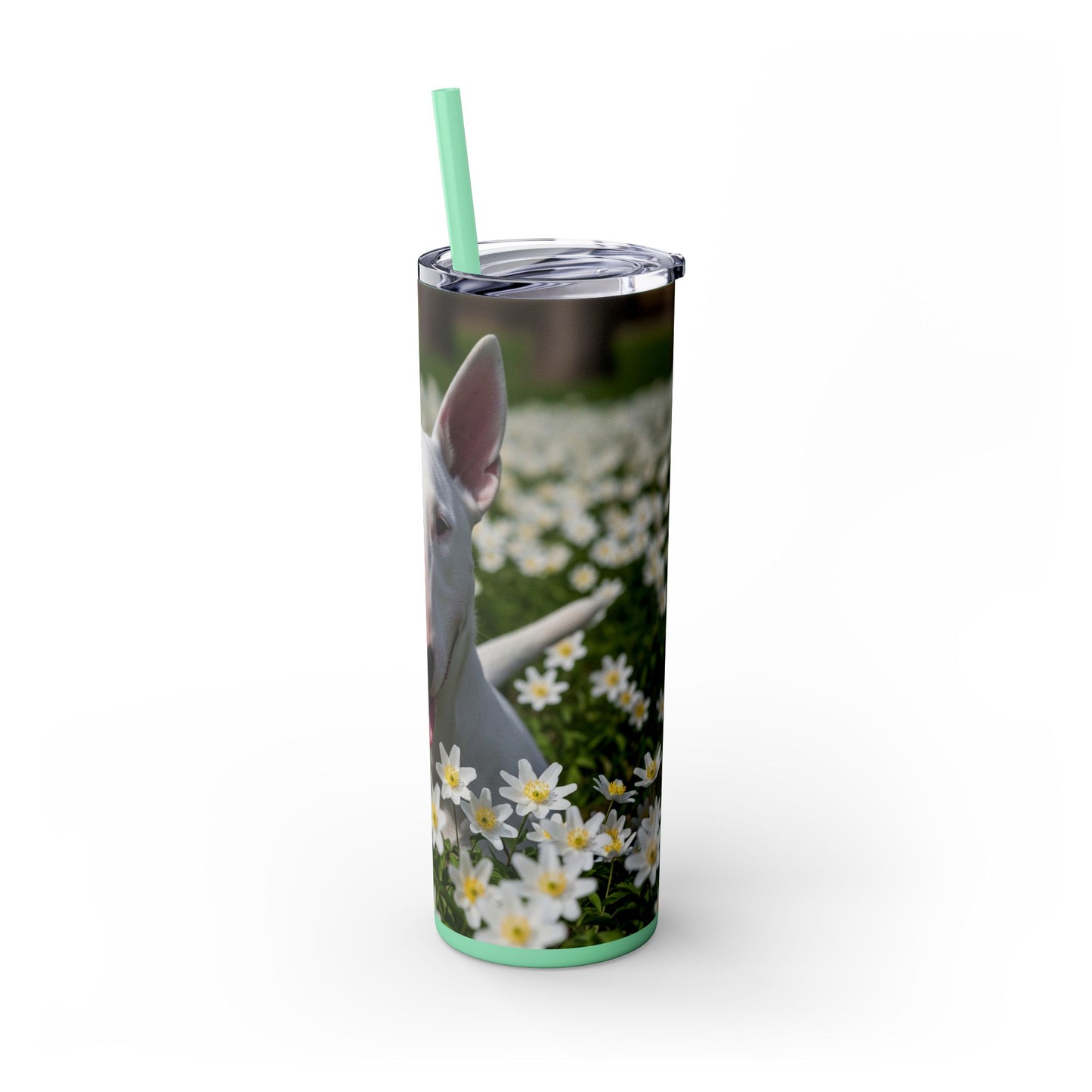Bull Terrier Tumbler with Straw, 20oz