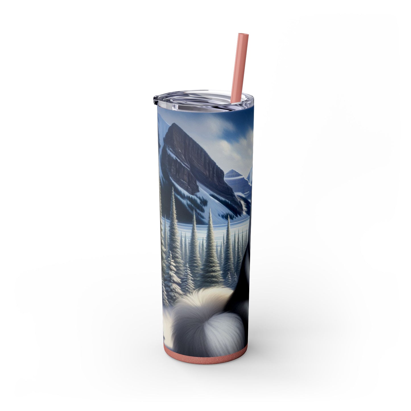 Canadian Eskimo Dog Tumbler with Straw, 20oz