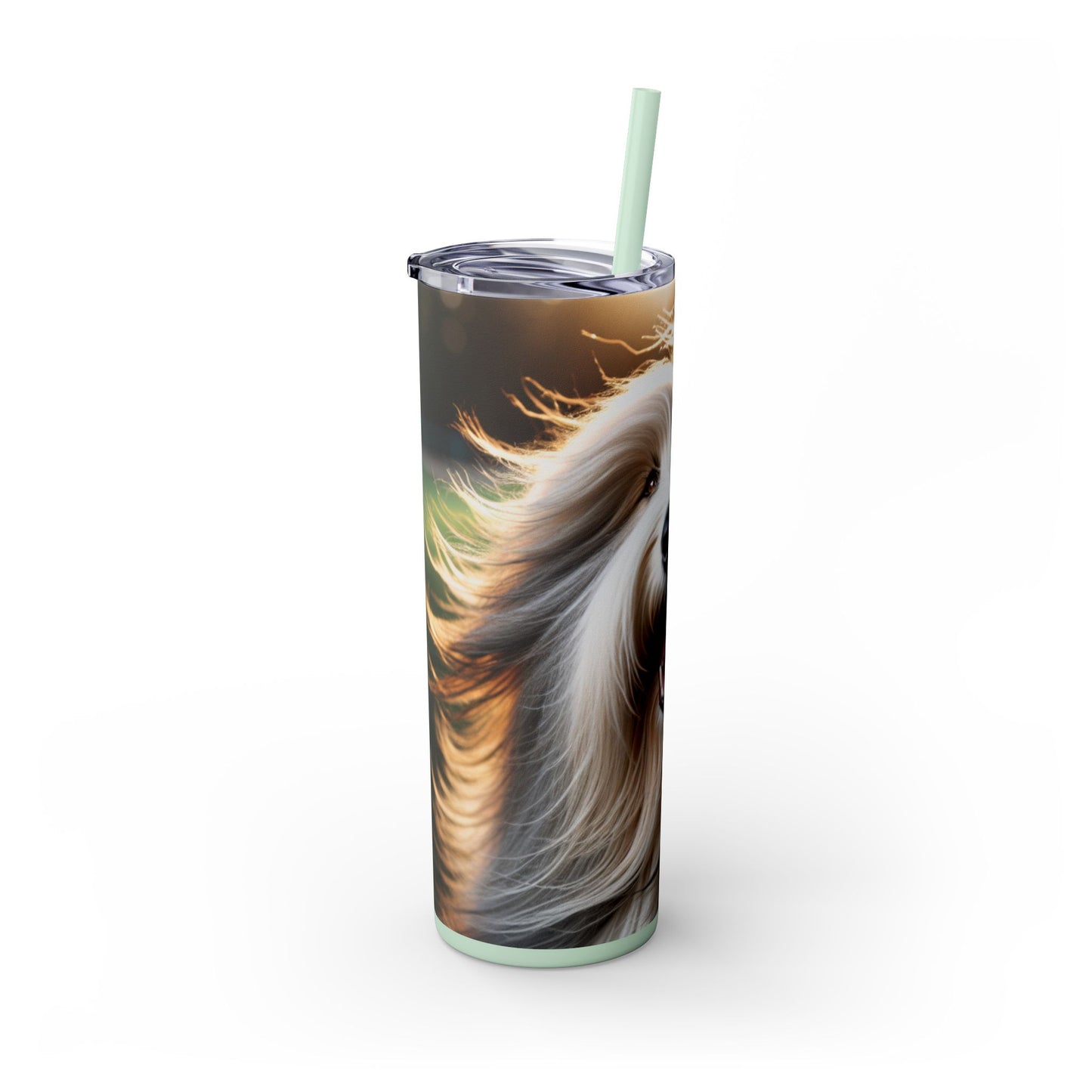 Bearded Collie Tumbler with Straw, 20oz