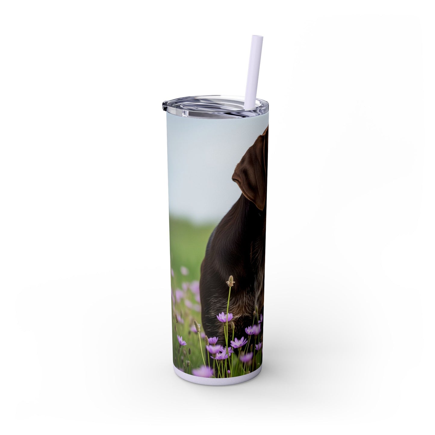 German Wirehaired Pointer Tumbler with Straw, 20oz