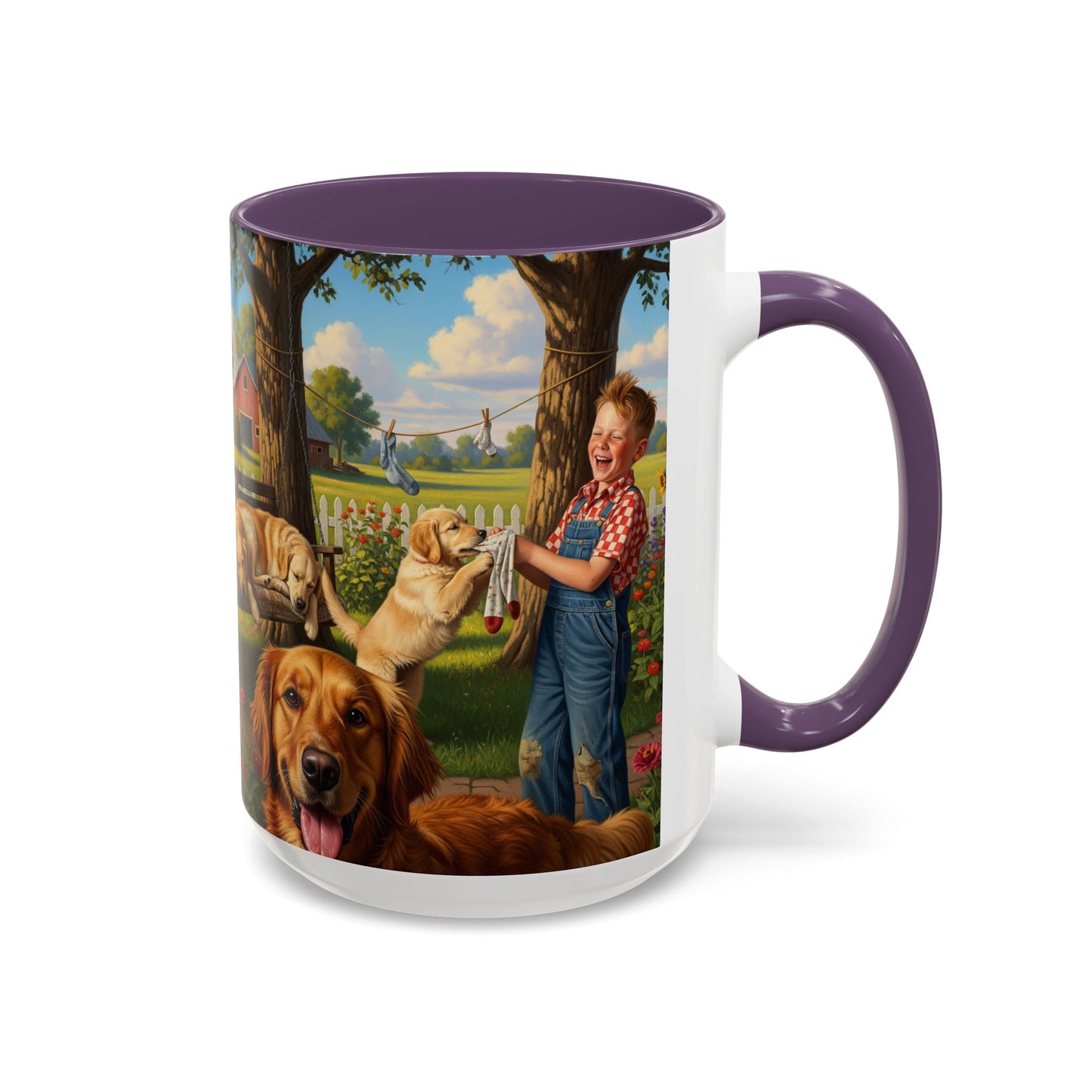 Golden Retriever Accent Coffee Mug - Perfect Gift for Dog Lovers
