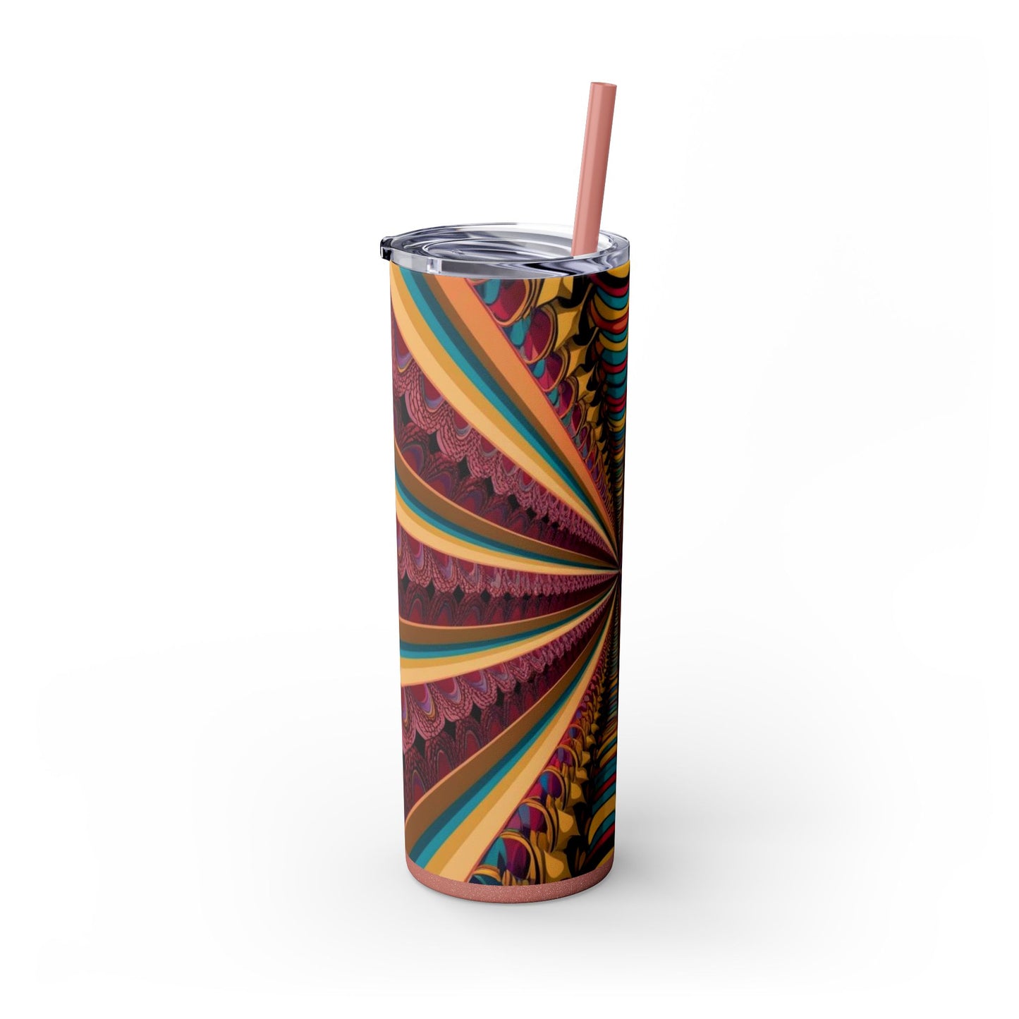 Optical Illusion Skinny Tumbler with Straw, 20oz