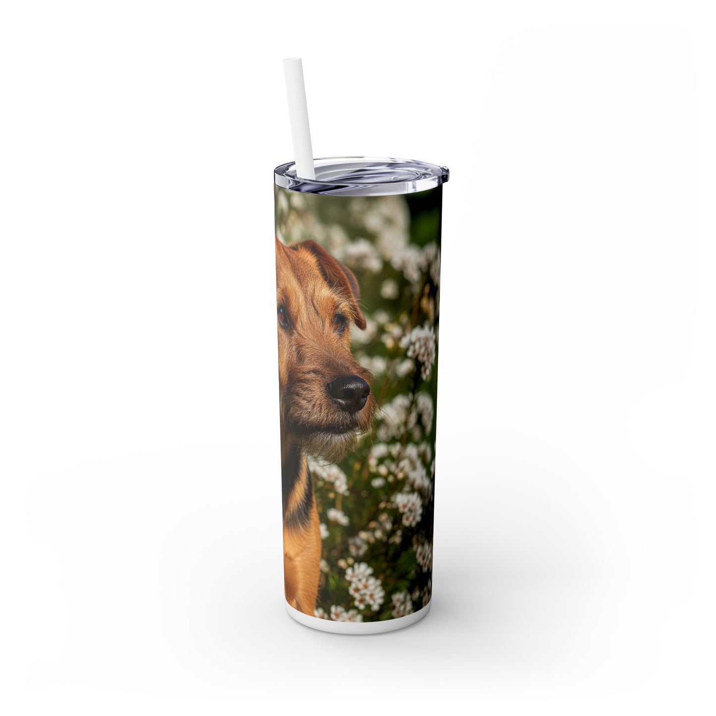 Tenterfield Terrier Skinny Tumbler with Straw, 20oz