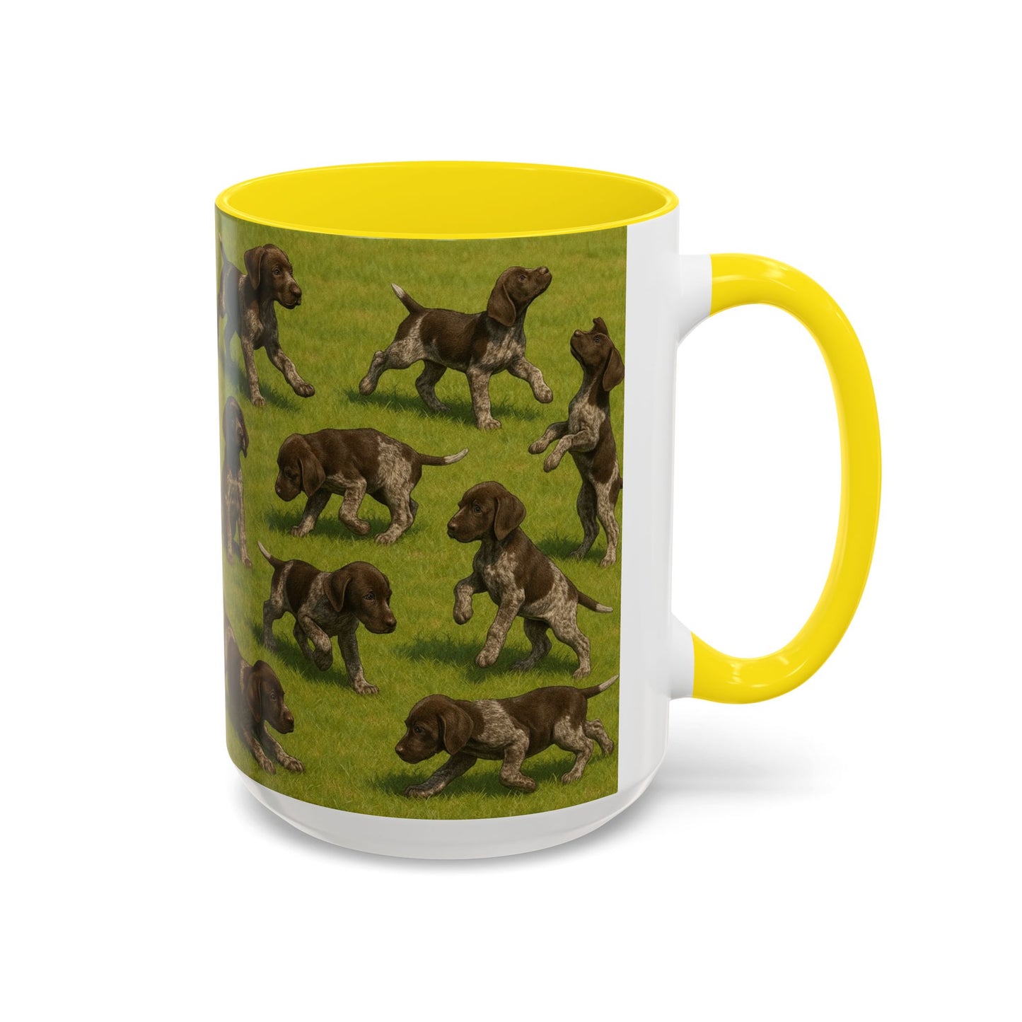 German Shorthaired Pointer puppies Accent Coffee Mug - Perfect Gift for Dog Lovers