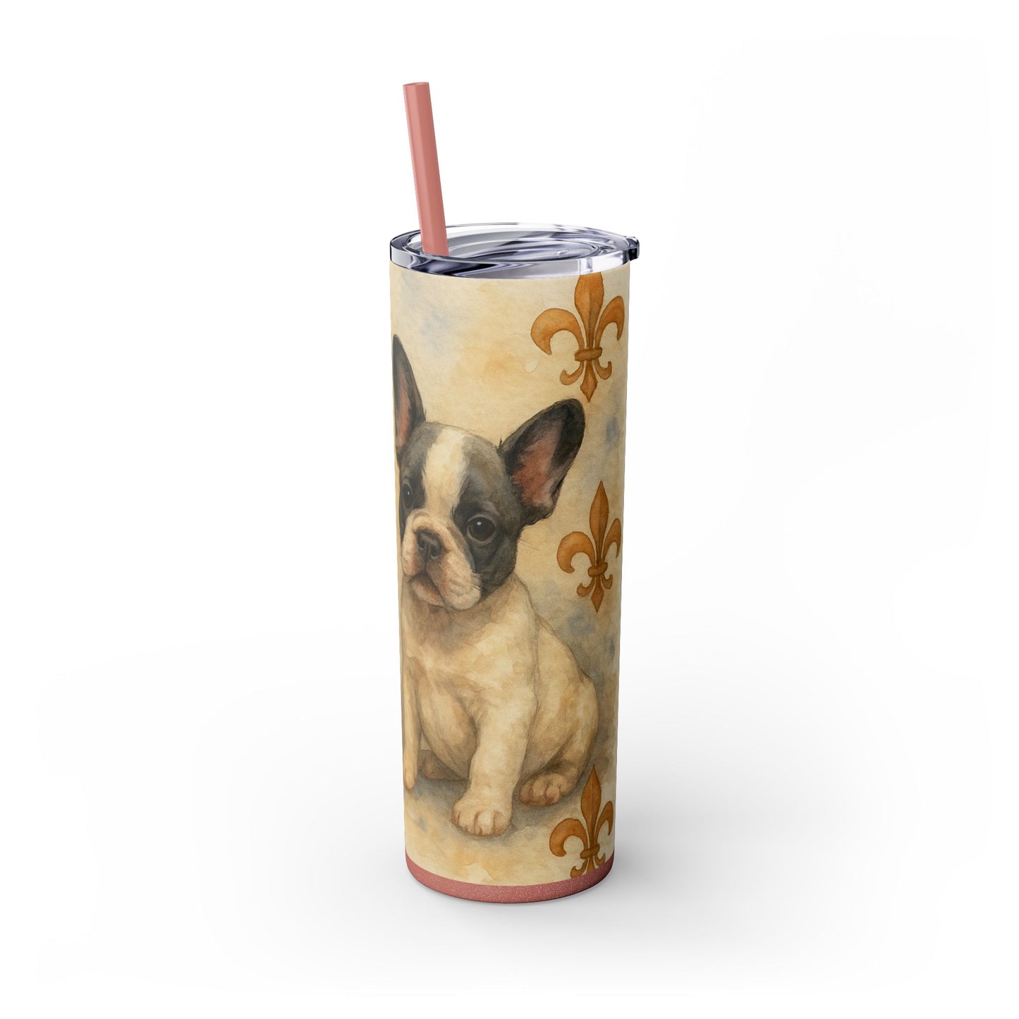 French Bulldog puppies Tumbler with Straw, 20oz