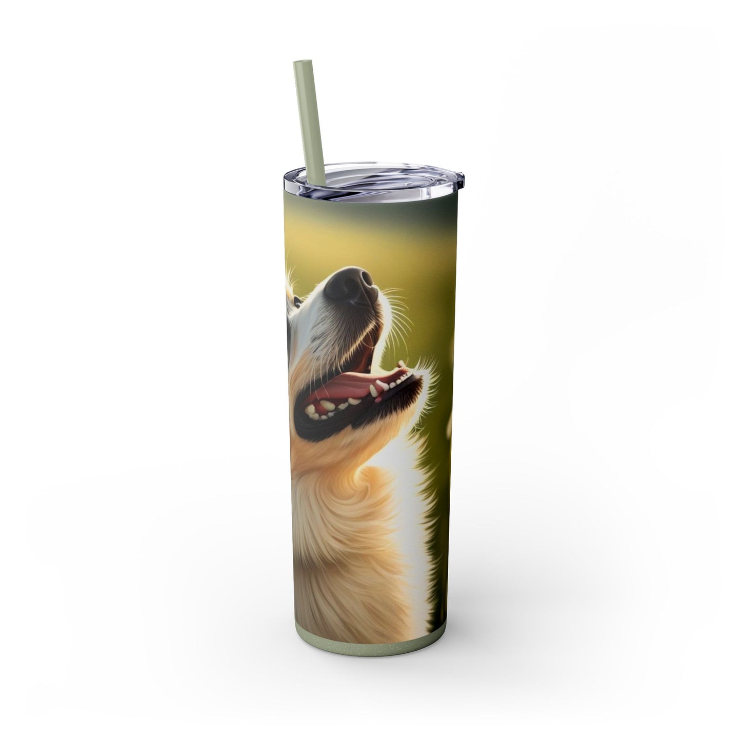 Swedish Vallhund Skinny Tumbler with Straw, 20oz