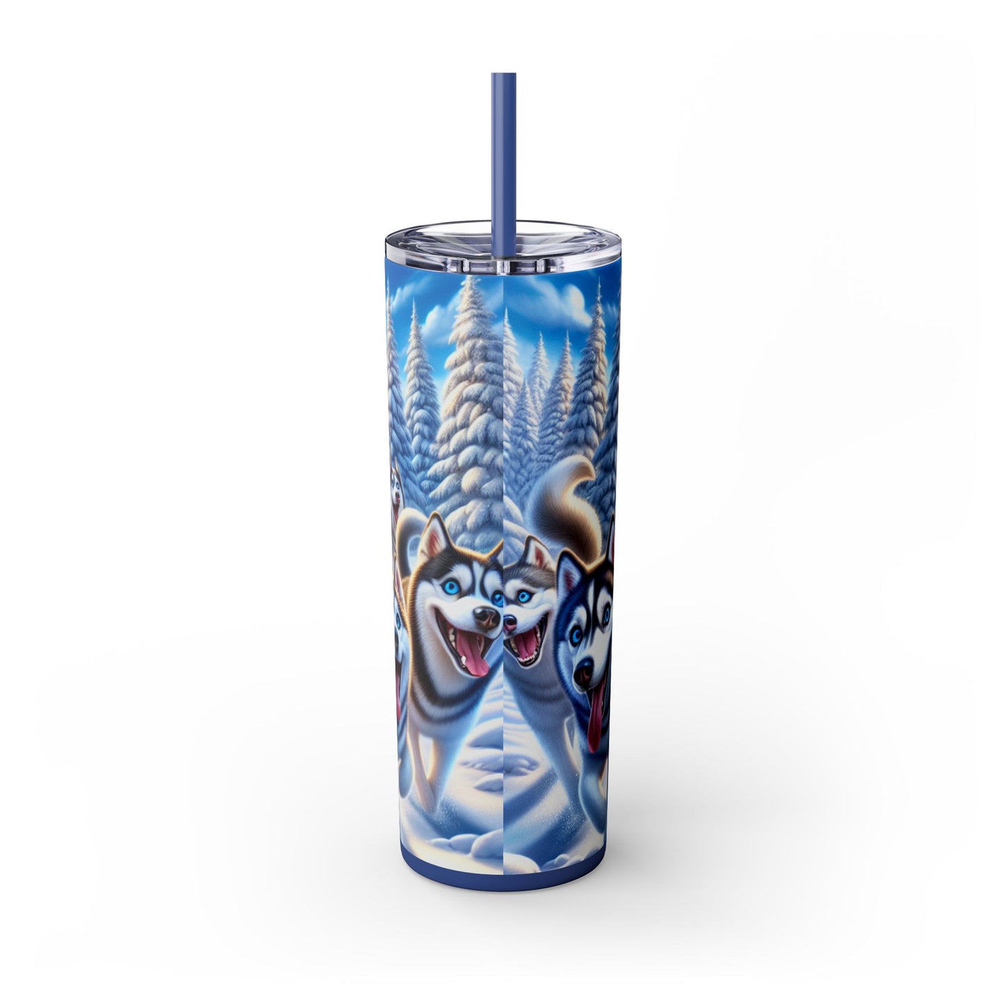 Siberian Husky Tumbler with Straw, 20oz