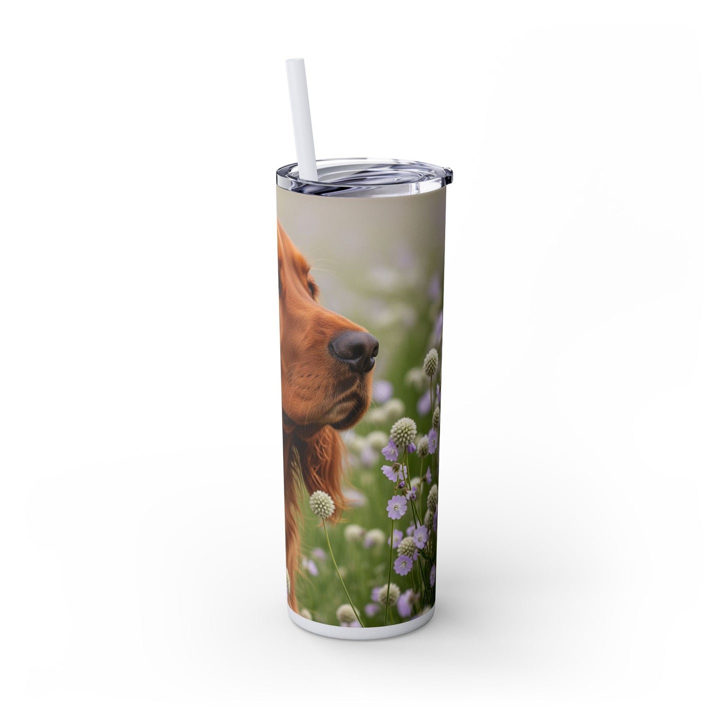 Sussex Spaniel Skinny Tumbler with Straw, 20oz