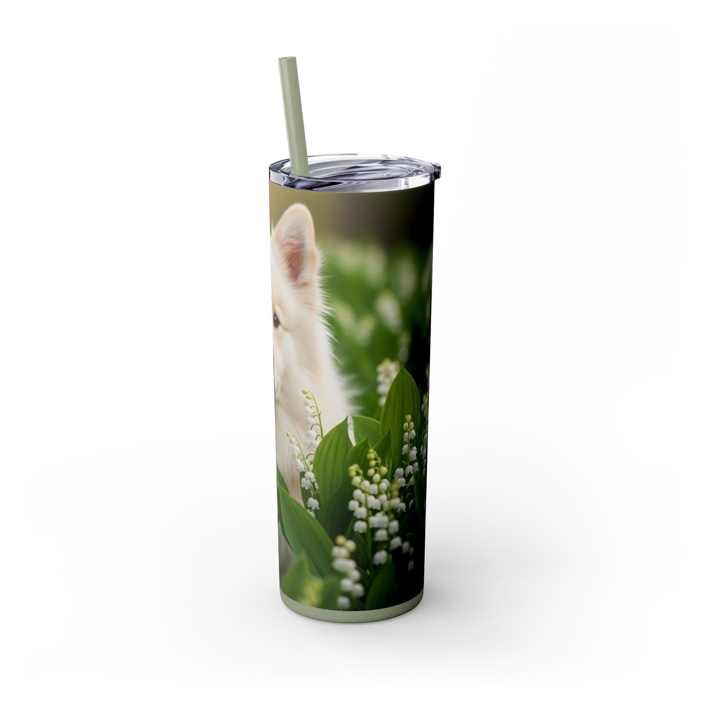 Finnish Lapphund Skinny Tumbler with Straw, 20oz