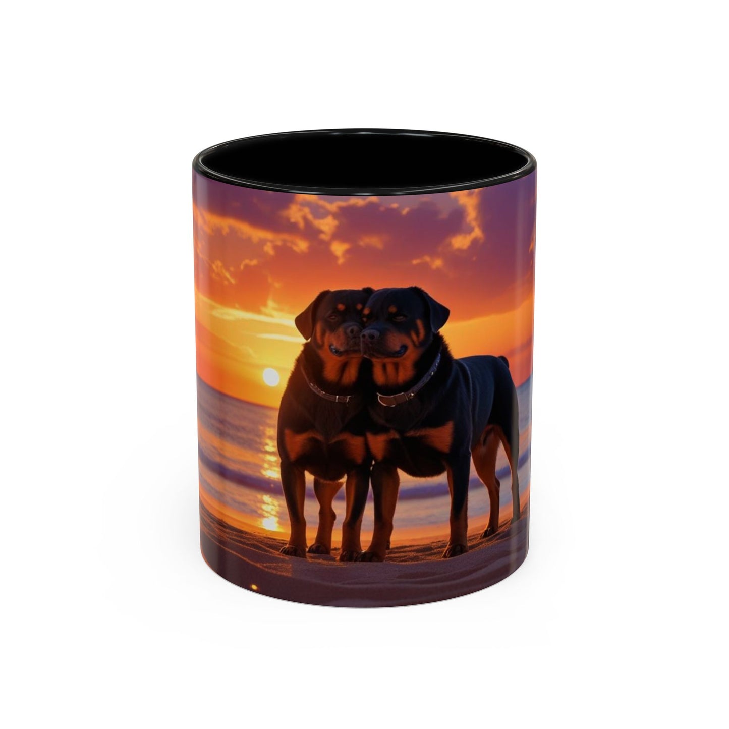 Rottweiler Love Accent Coffee Mug - Perfect Gift for Dog Lovers