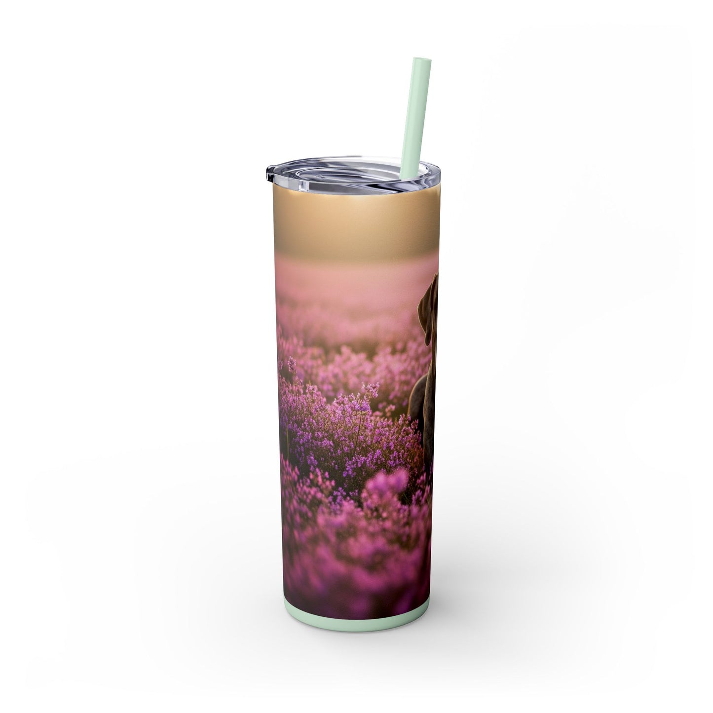 Great Dane Skinny Tumbler with Straw, 20oz
