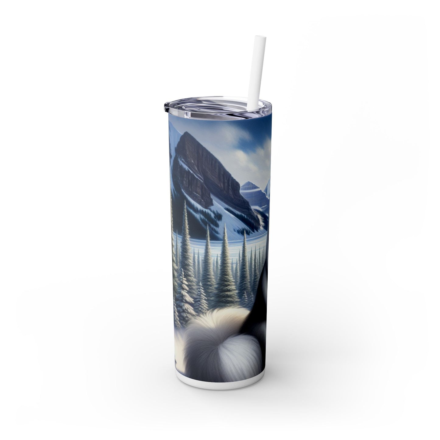 Canadian Eskimo Dog Tumbler with Straw, 20oz