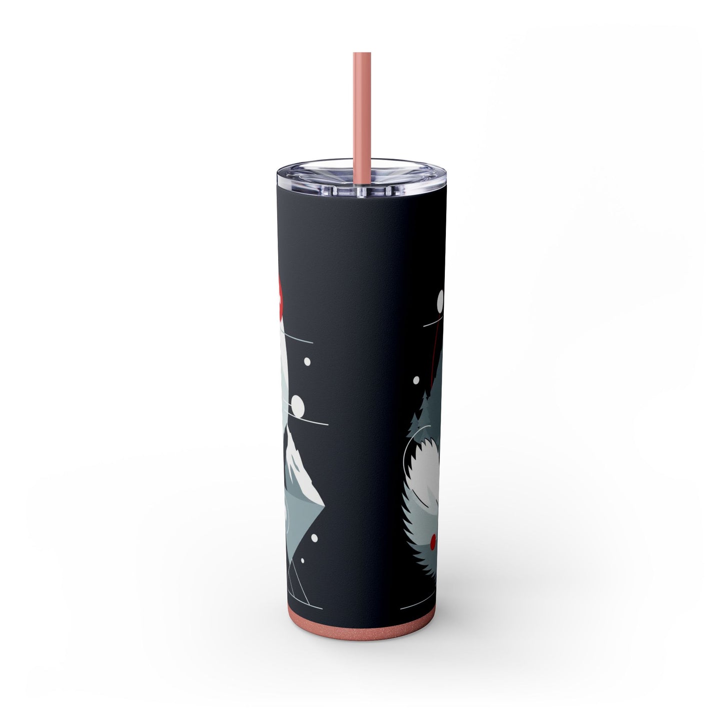 White Swiss Shepherd Dog Skinny Tumbler with Straw, 20oz