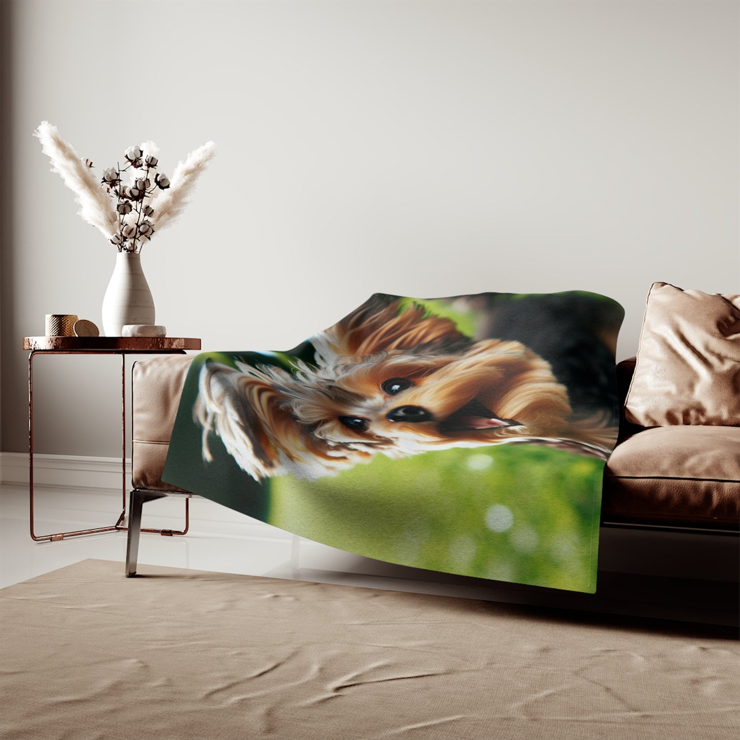 Yorkiepoo Sweatshirt Blanket