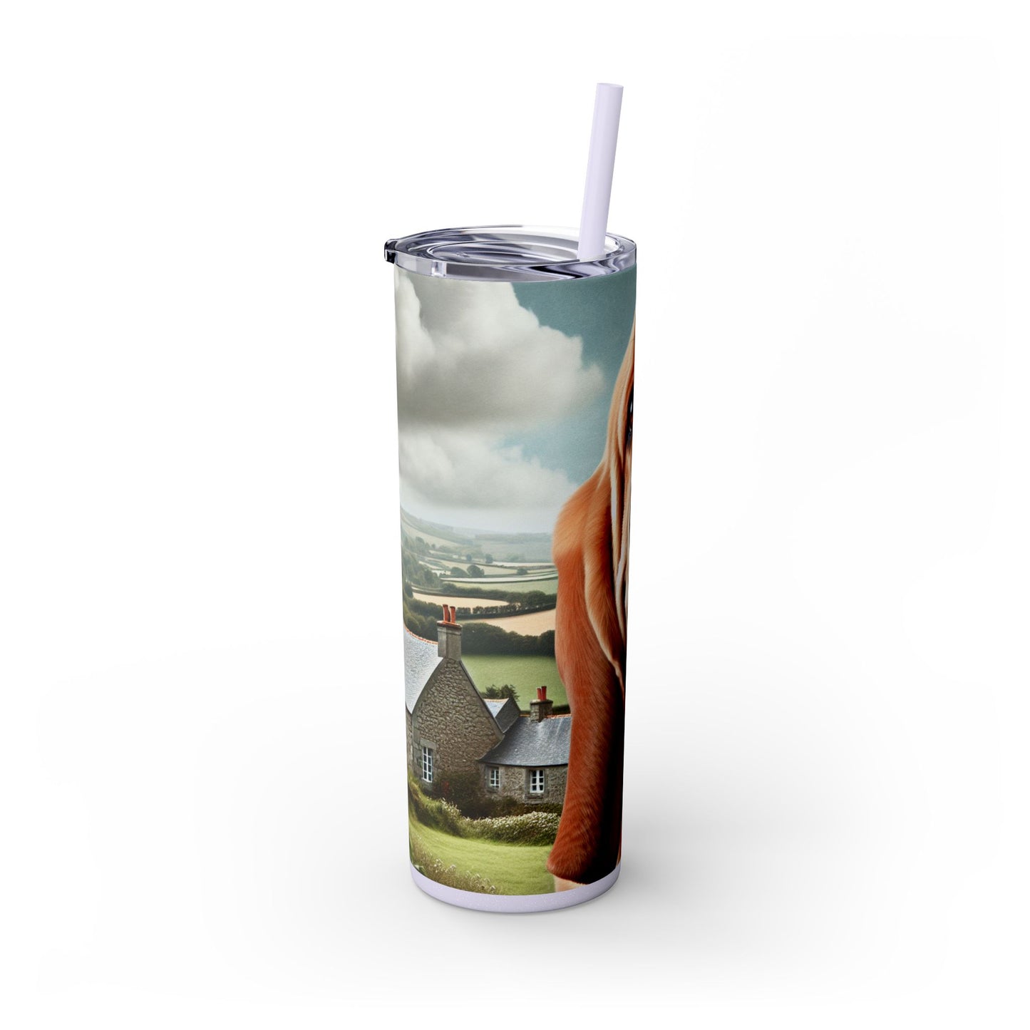 Basset Fauve de Bretagne Tumbler with Straw, 20oz