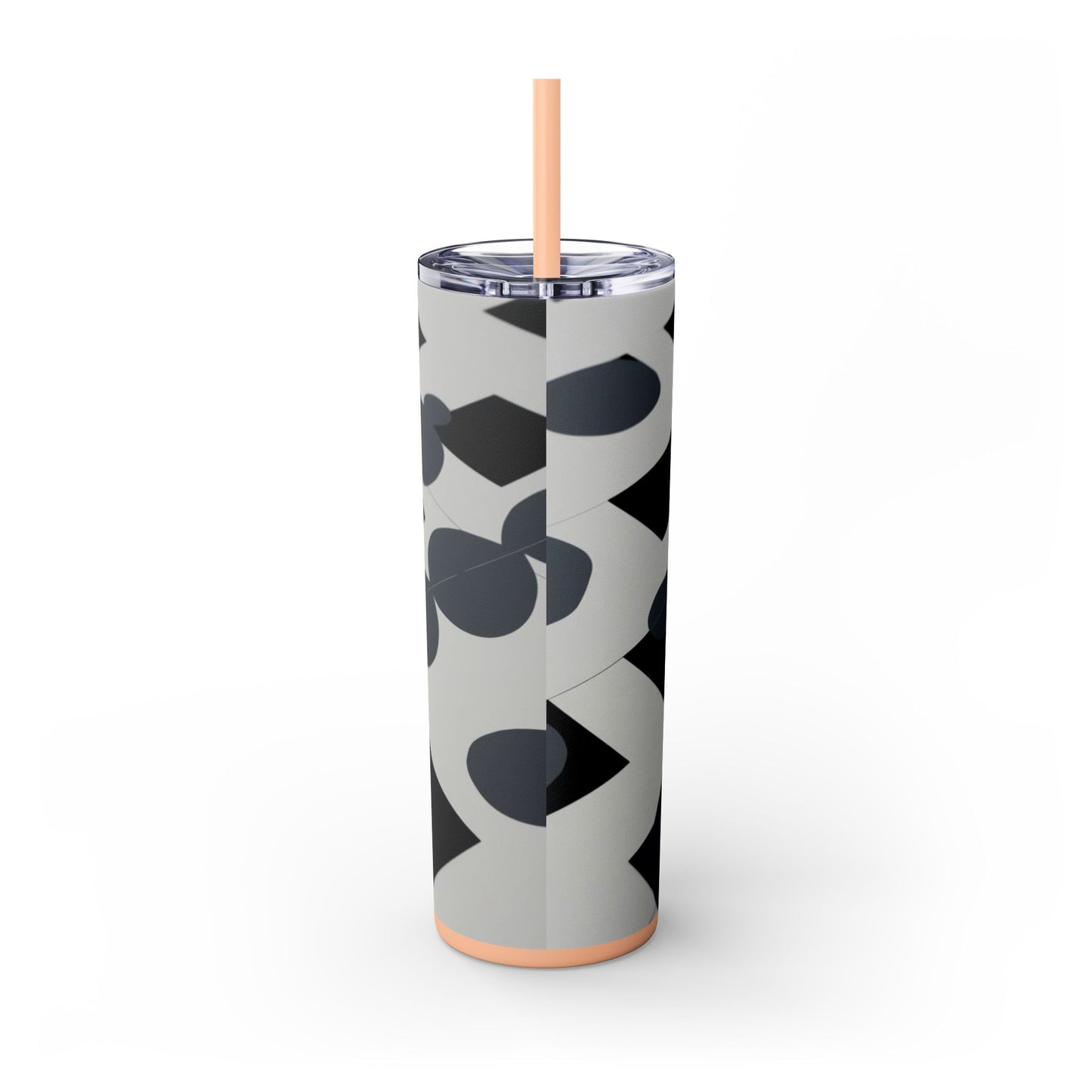 Optical Illusion Skinny Tumbler with Straw, 20oz