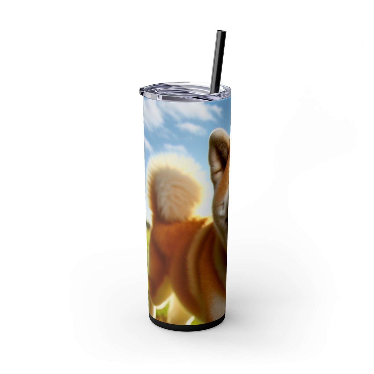 Akita Skinny Tumbler with Straw, 20oz
