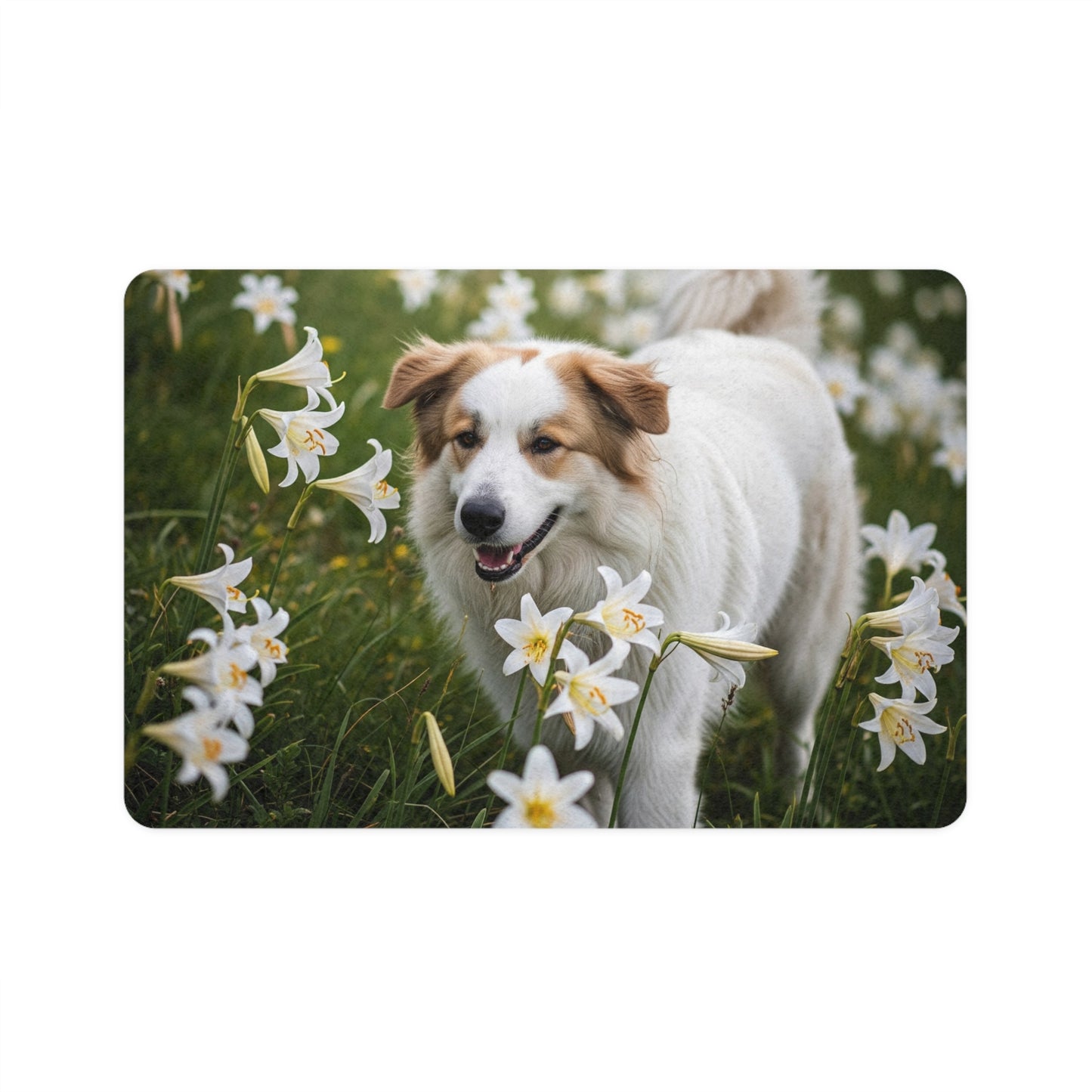 Pet Food Mat (12x18) - Pyrenean Shepherd