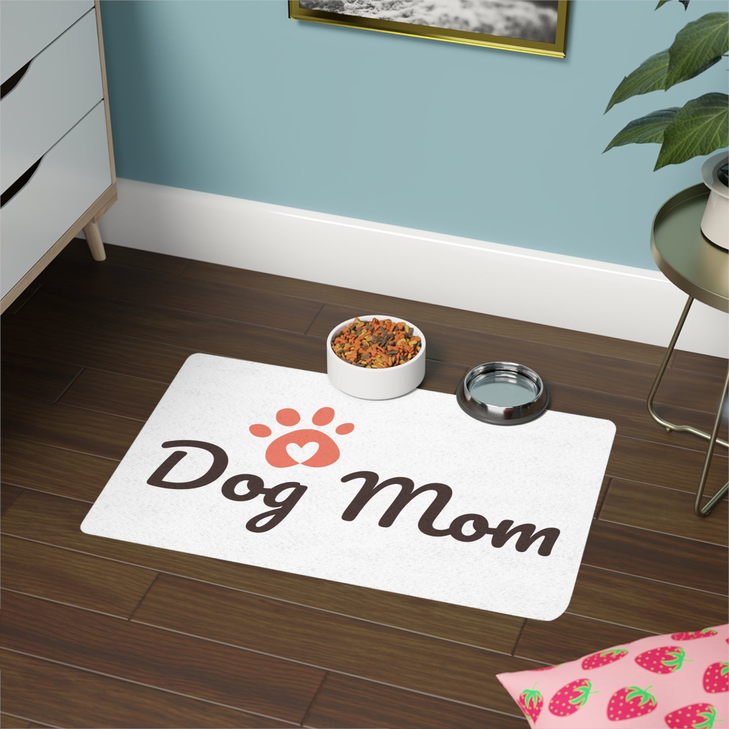 Pet Food Mat (12x18) - Dog Mom