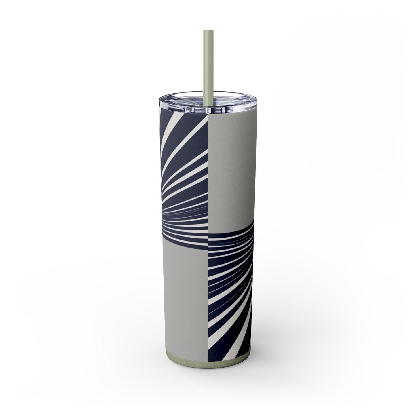 Optical Illusion Skinny Tumbler with Straw, 20oz