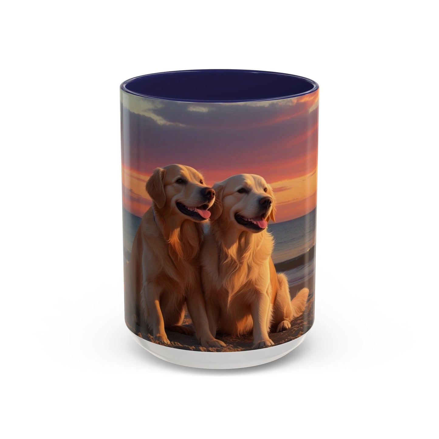 Golden Retriever Love Accent Coffee Mug - Perfect Gift for Dog Lovers