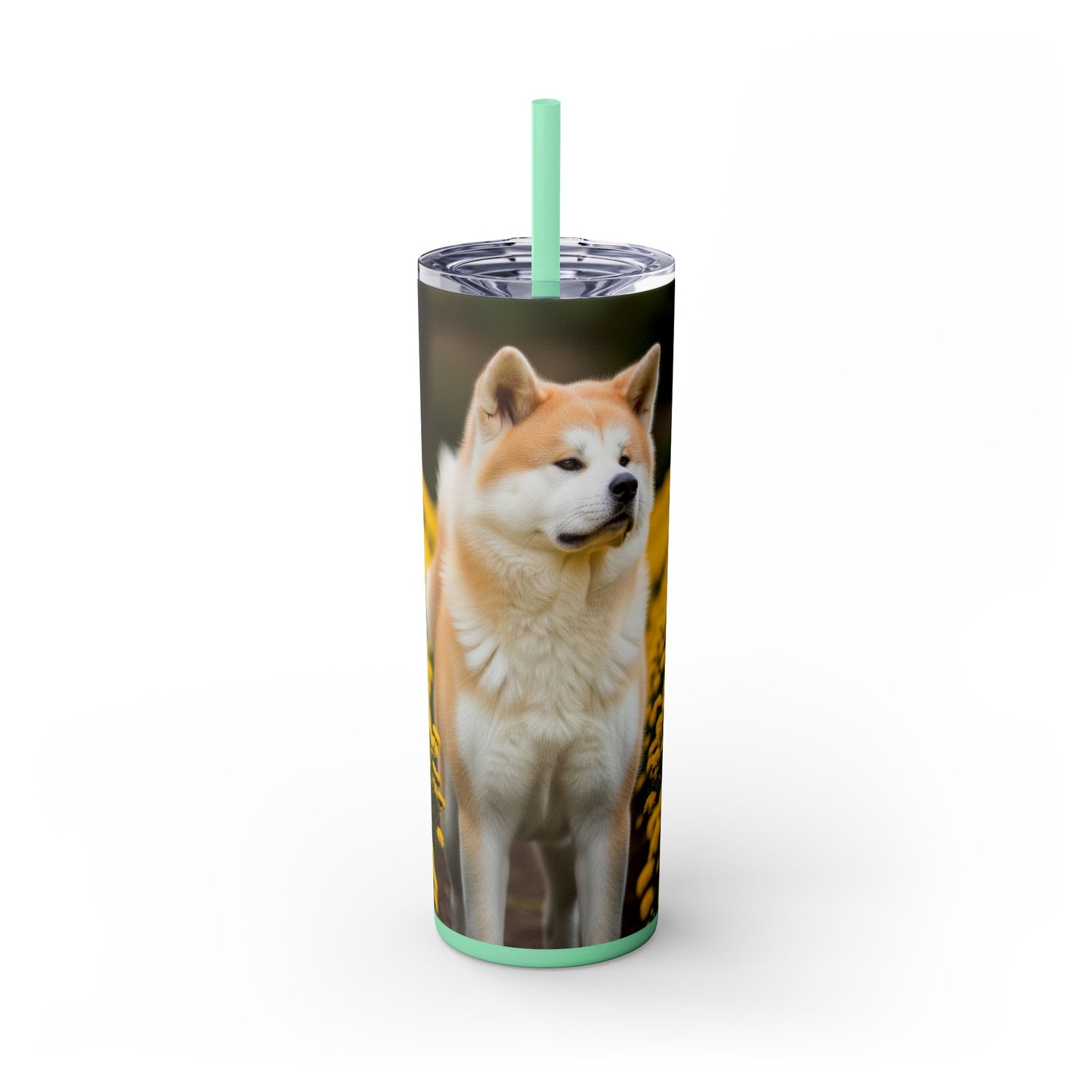 Japanese Akitainu Tumbler with Straw, 20oz