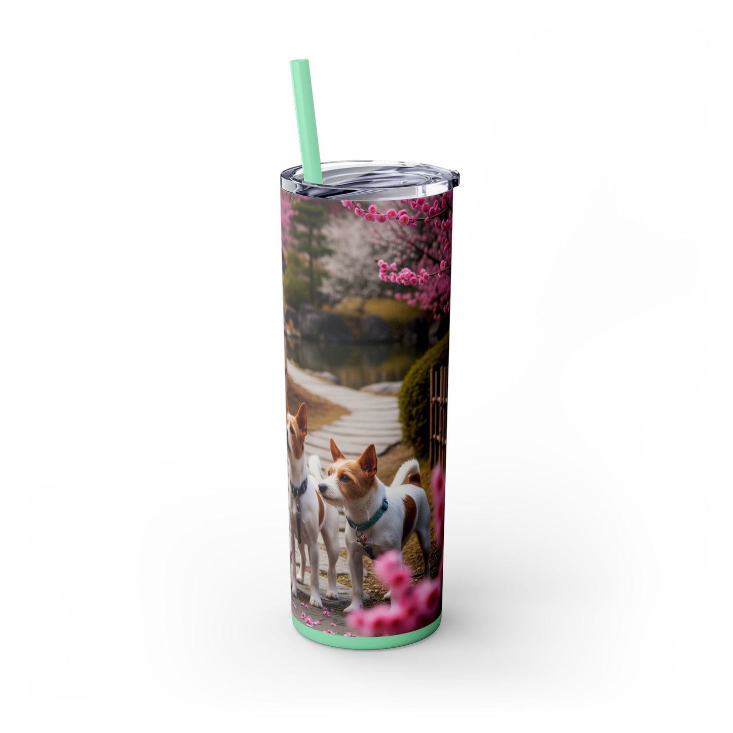 Japanese Terrier Tumbler with Straw, 20oz