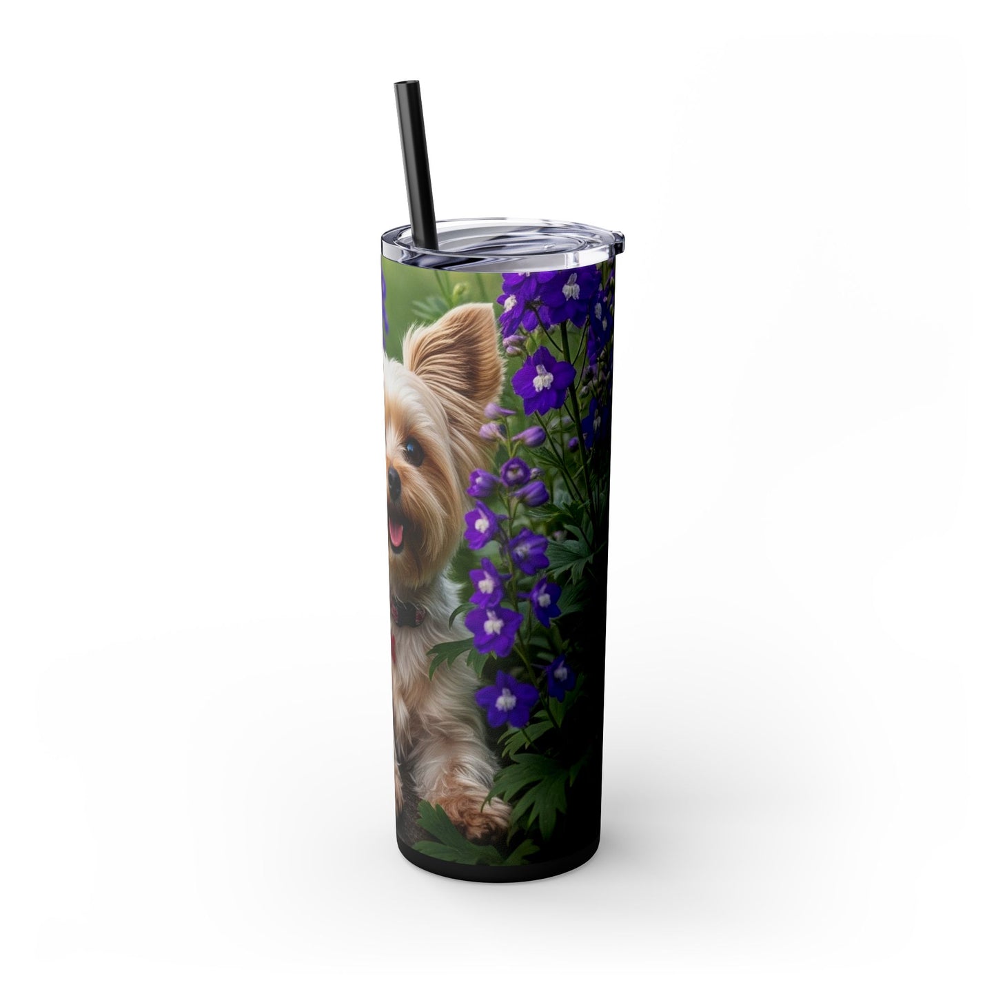 Yorkiepoo Tumbler with Straw, 20oz