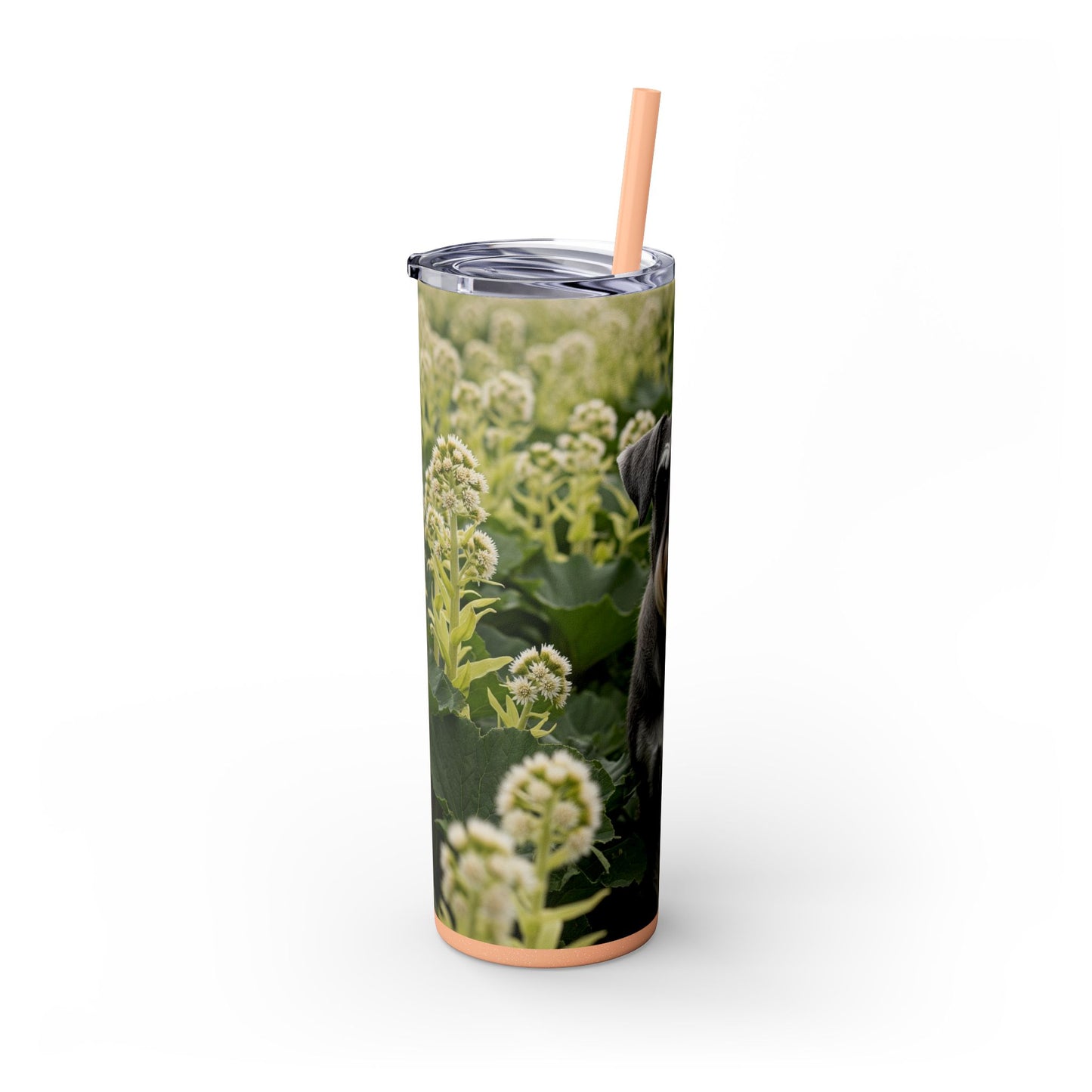 Standard Schnauzer Skinny Tumbler with Straw, 20oz