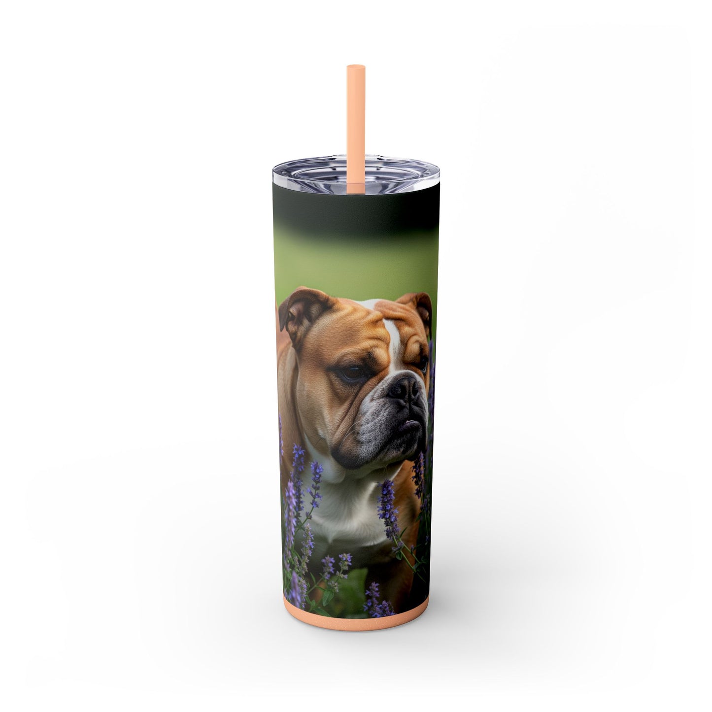 British Bulldog Tumbler with Straw, 20oz