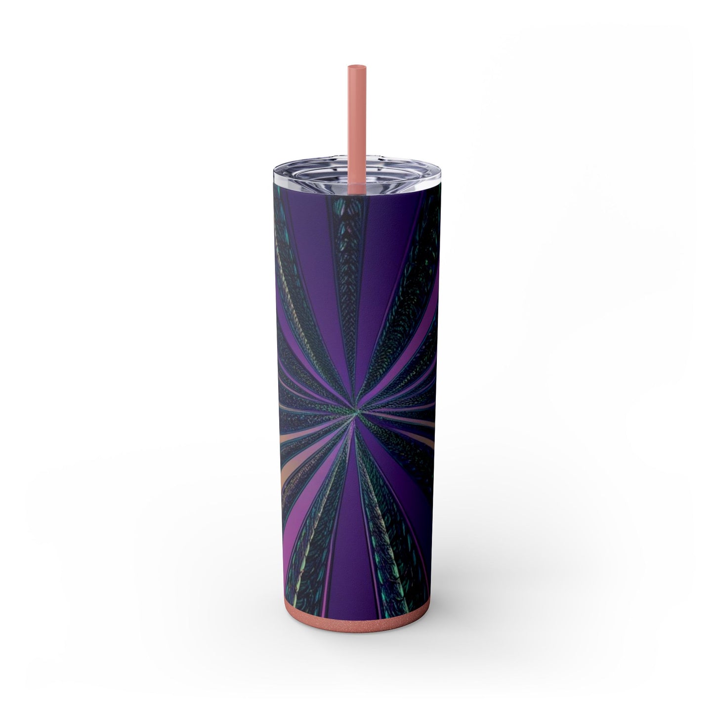 Optical Illusion Skinny Tumbler with Straw, 20oz