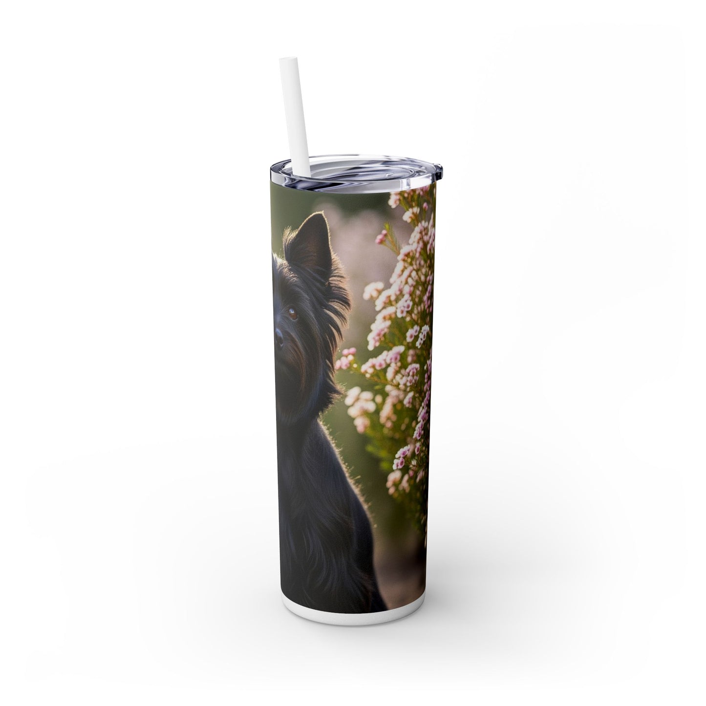 Australian Silky Terrier Tumbler with Straw, 20oz