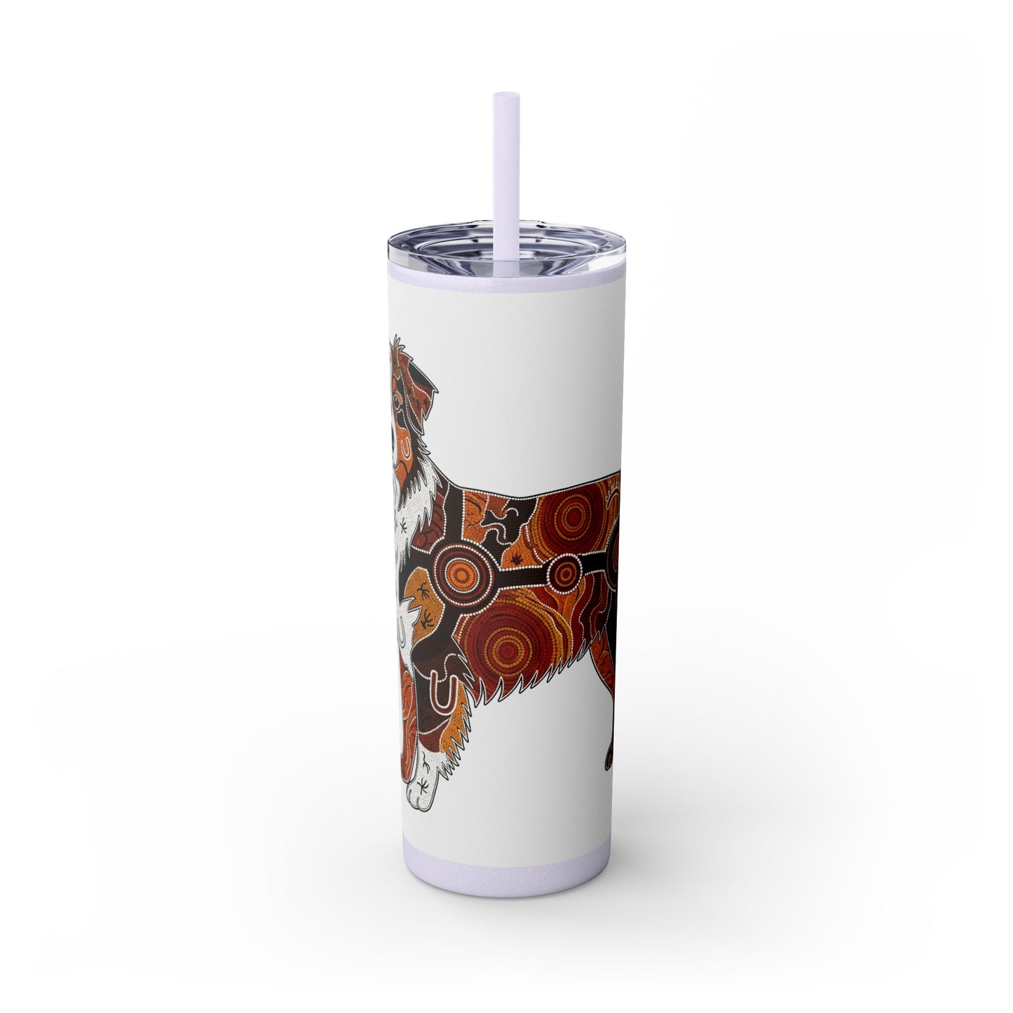 Australian Shepherd Skinny Tumbler with Straw, 20oz