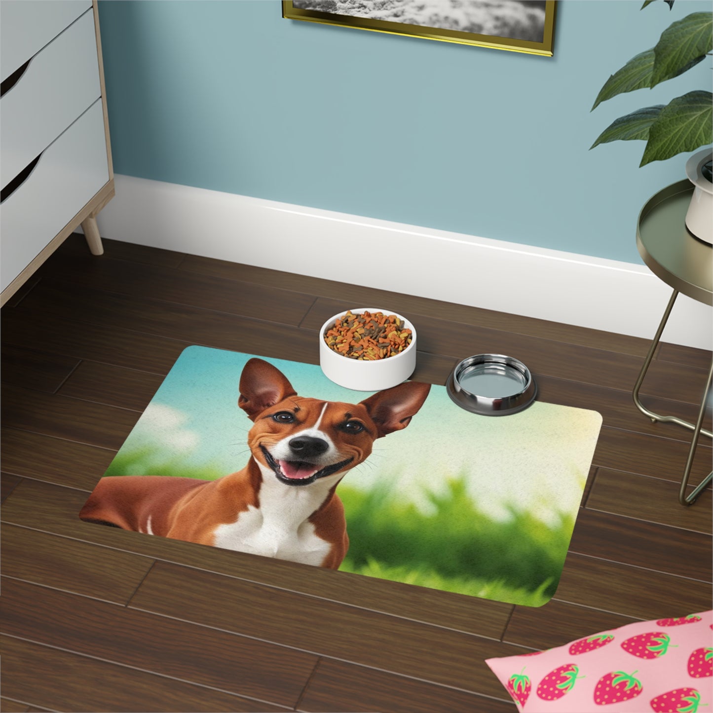 Pet Food Mat (12x18) - Basenji