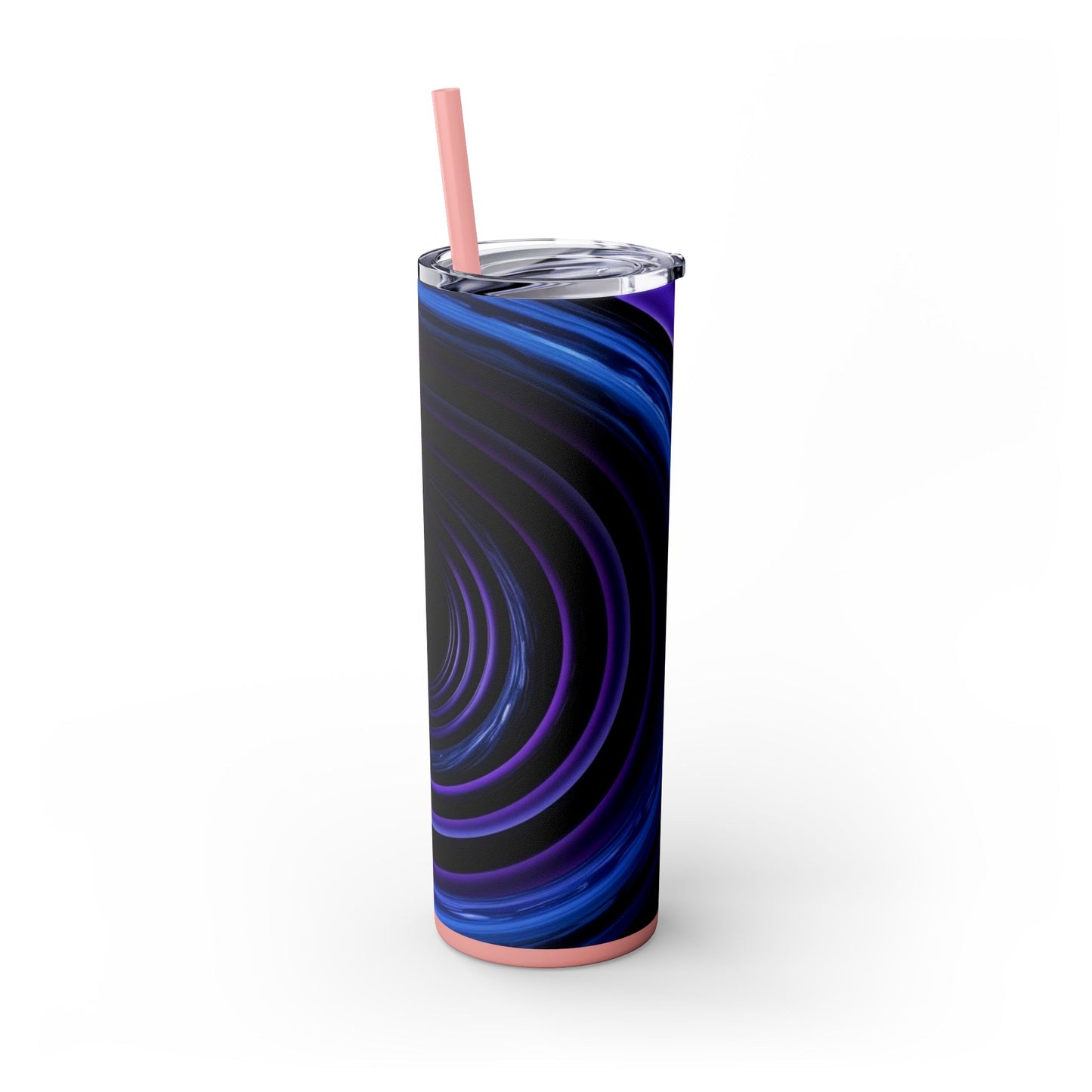 Optical Illusion Skinny Tumbler with Straw, 20oz