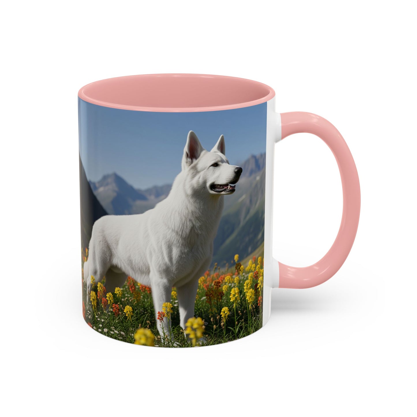 White Swiss Shepherd Dog Accent Coffee Mug - Perfect Gift for Dog Lovers