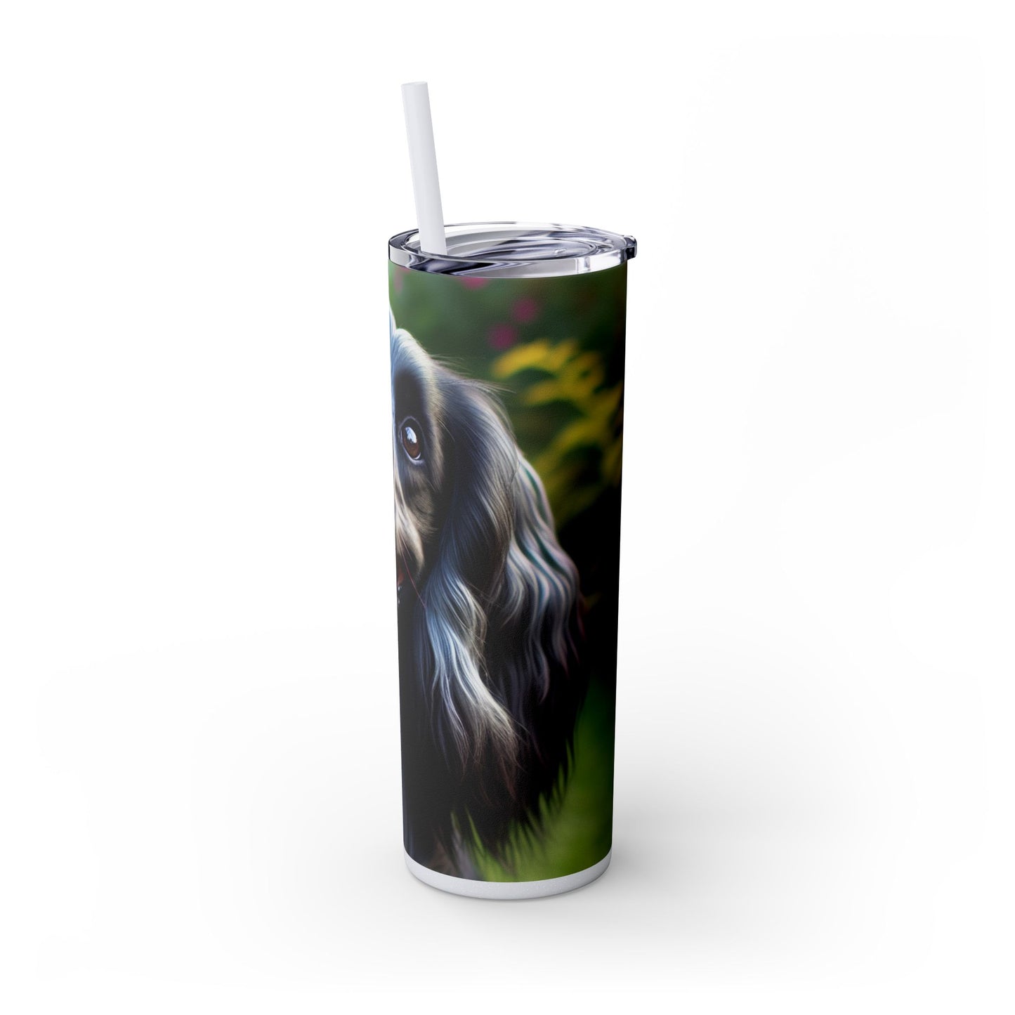 Blue Picardy Spaniel Tumbler with Straw, 20oz