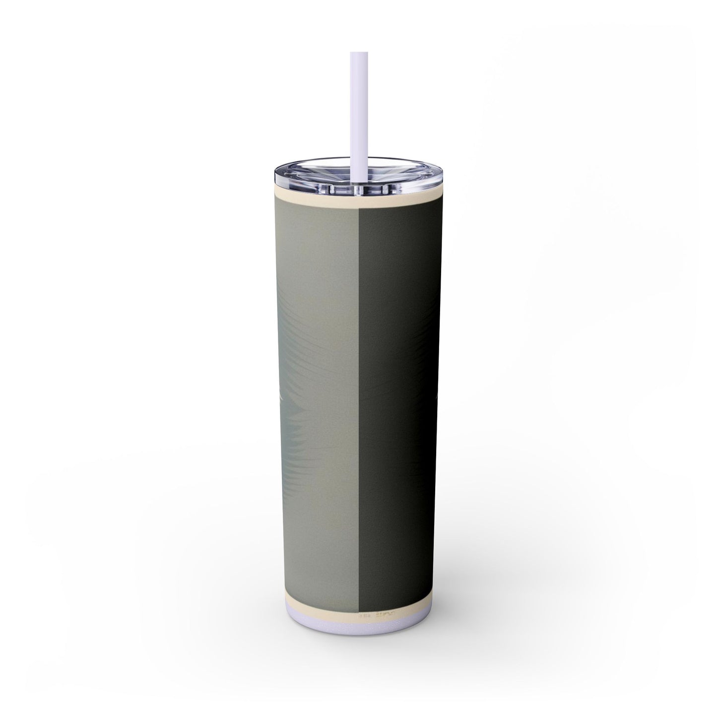 Optical Illusion Skinny Tumbler with Straw, 20oz