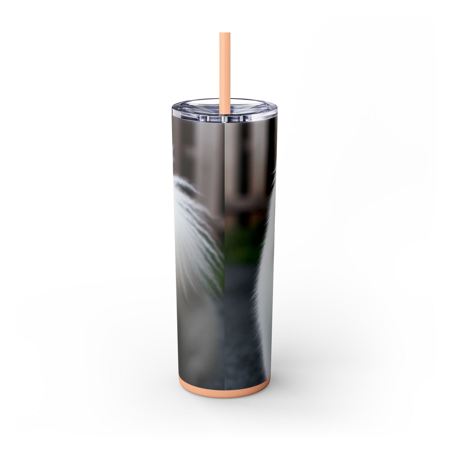 American Eskimo Dog Skinny Tumbler with Straw, 20oz