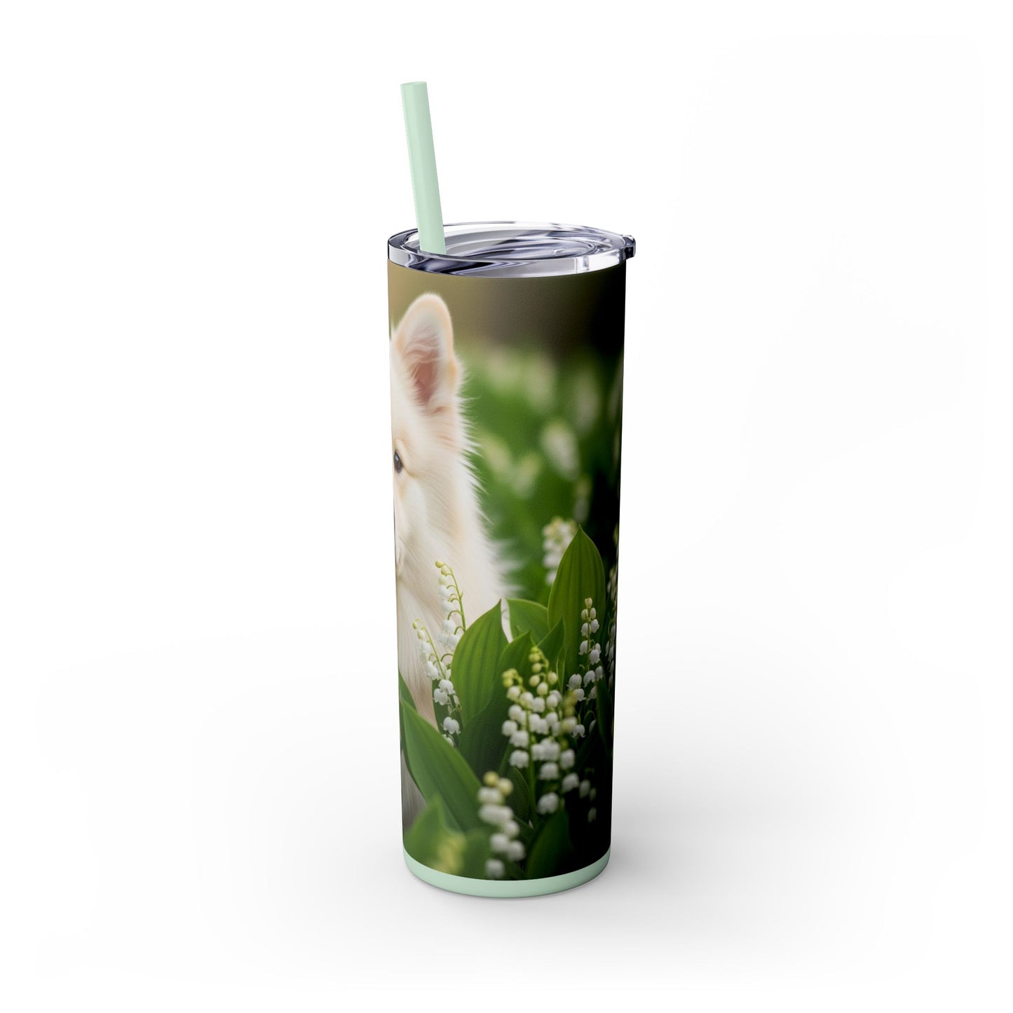 Finnish Lapphund Skinny Tumbler with Straw, 20oz